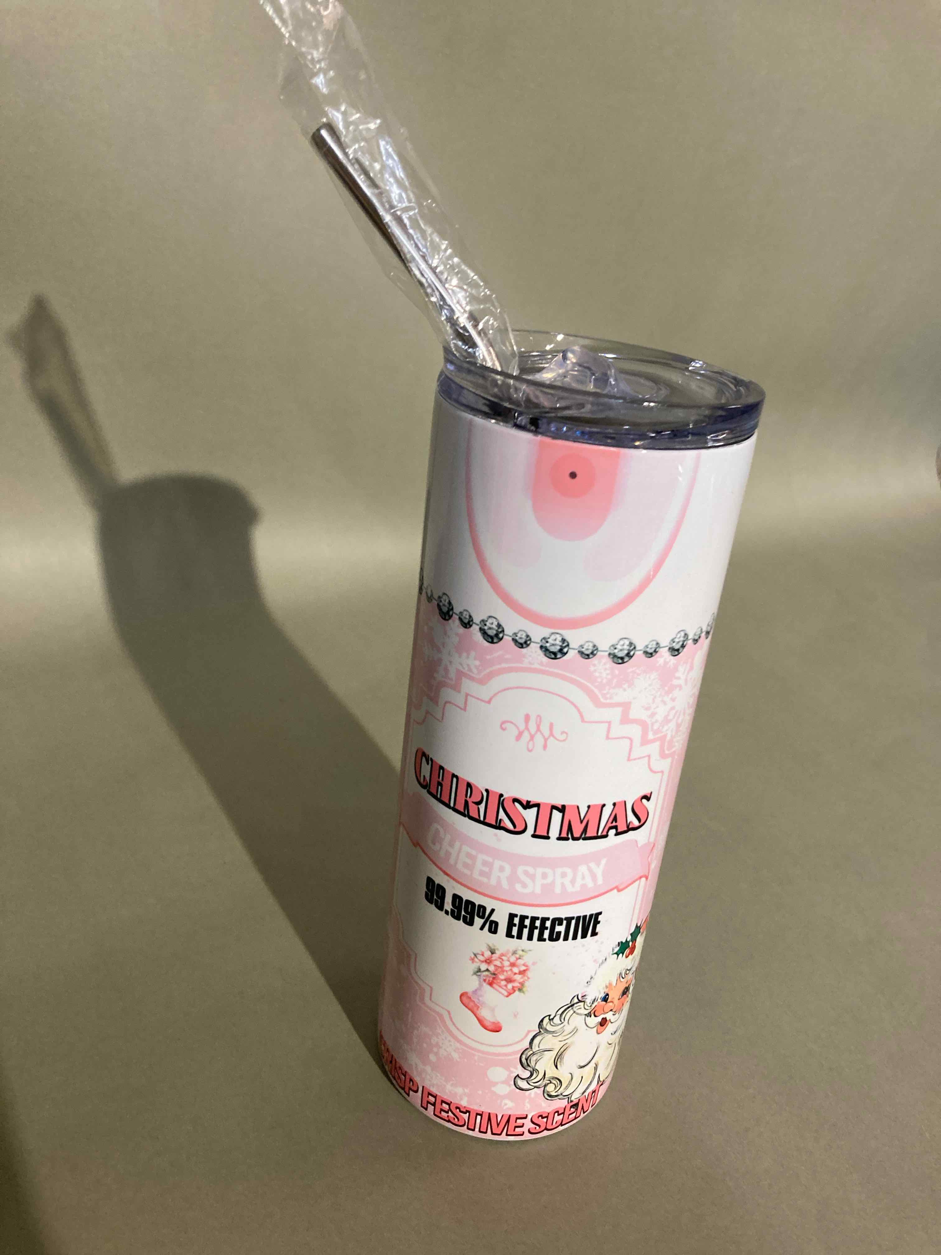 Christmas Pink Cheer Spray Container