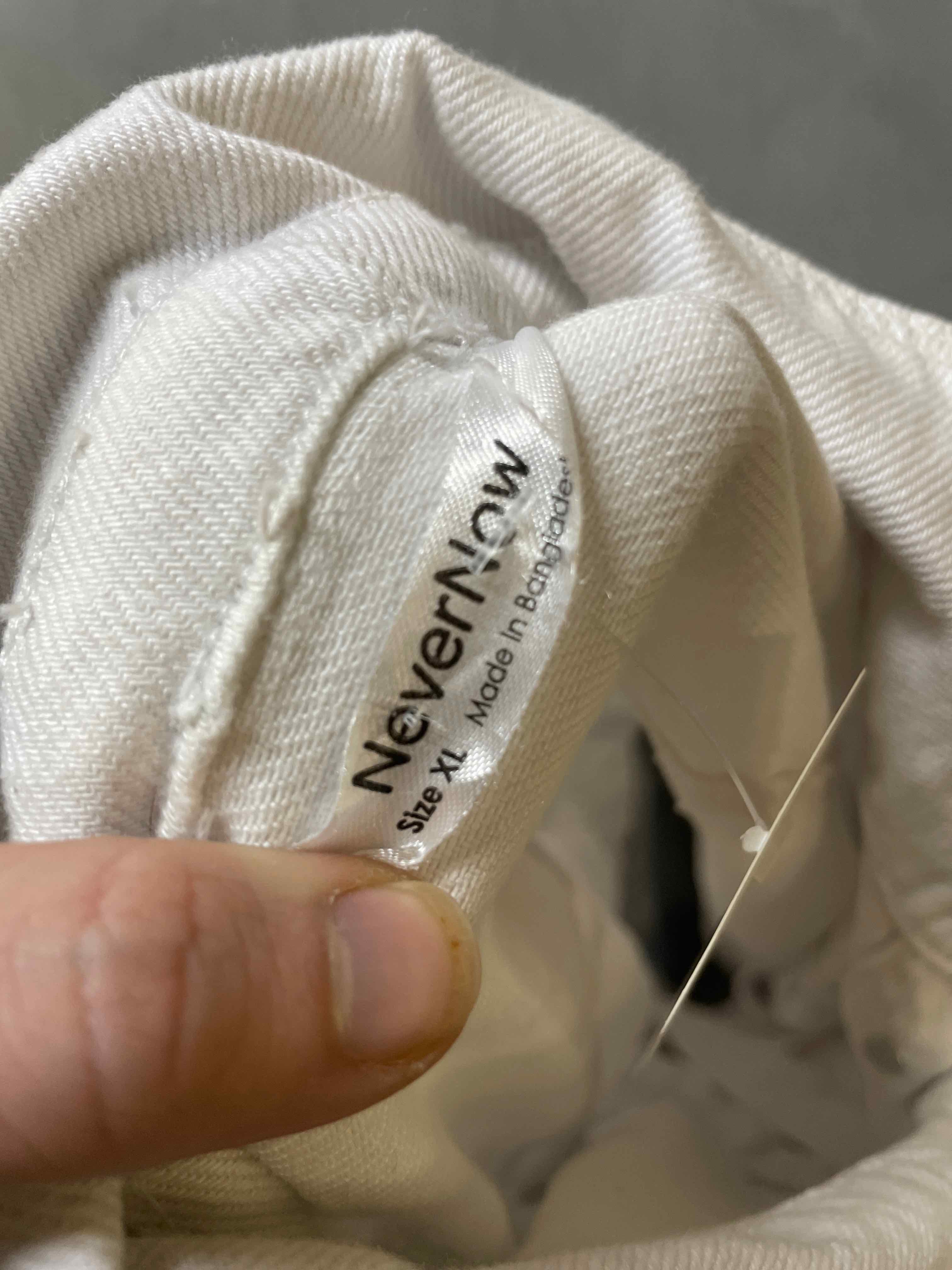 NeverNow White Denim Jacket XL
