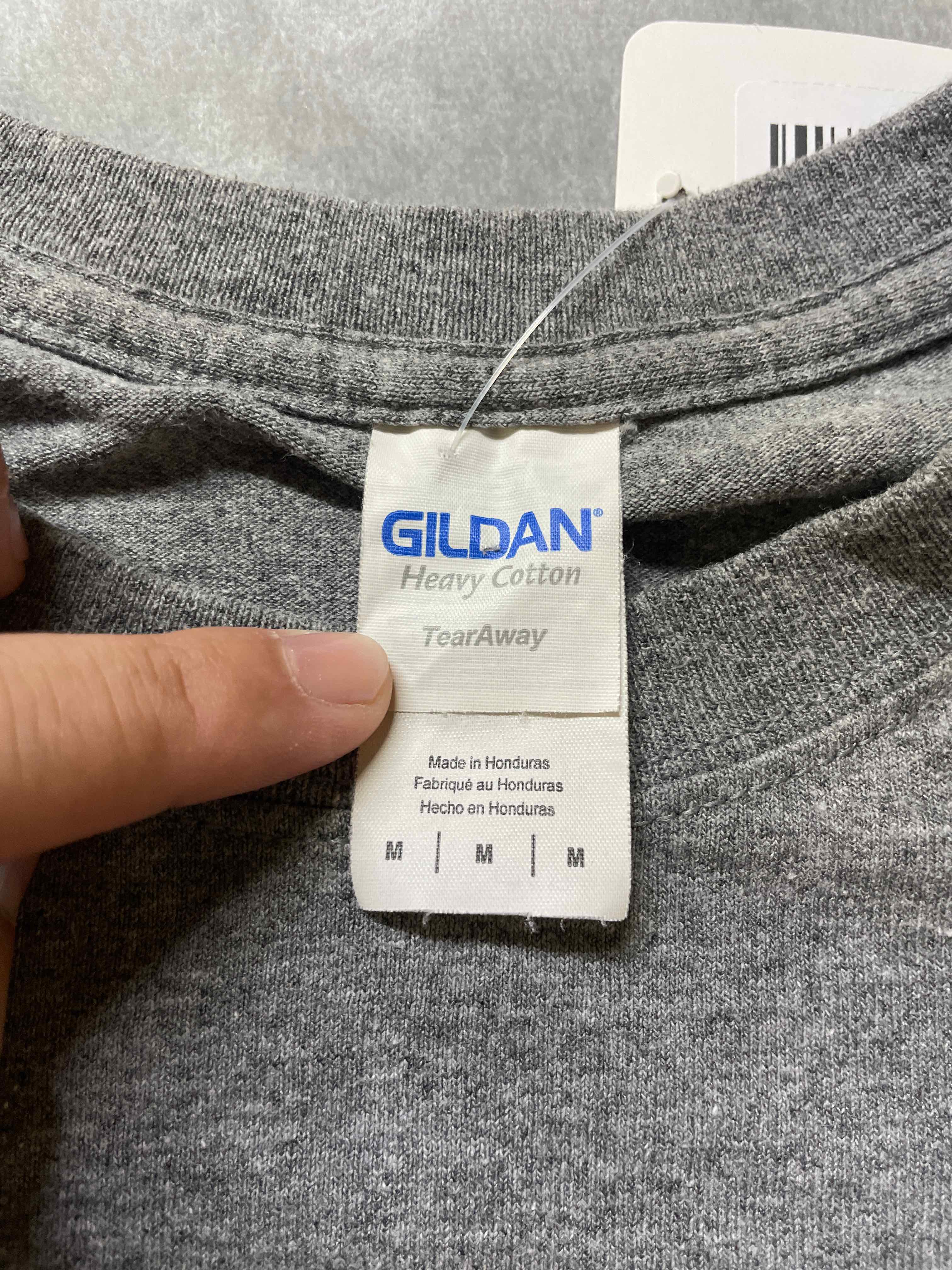 Gildan Gray Cotton T-Shirt Medium