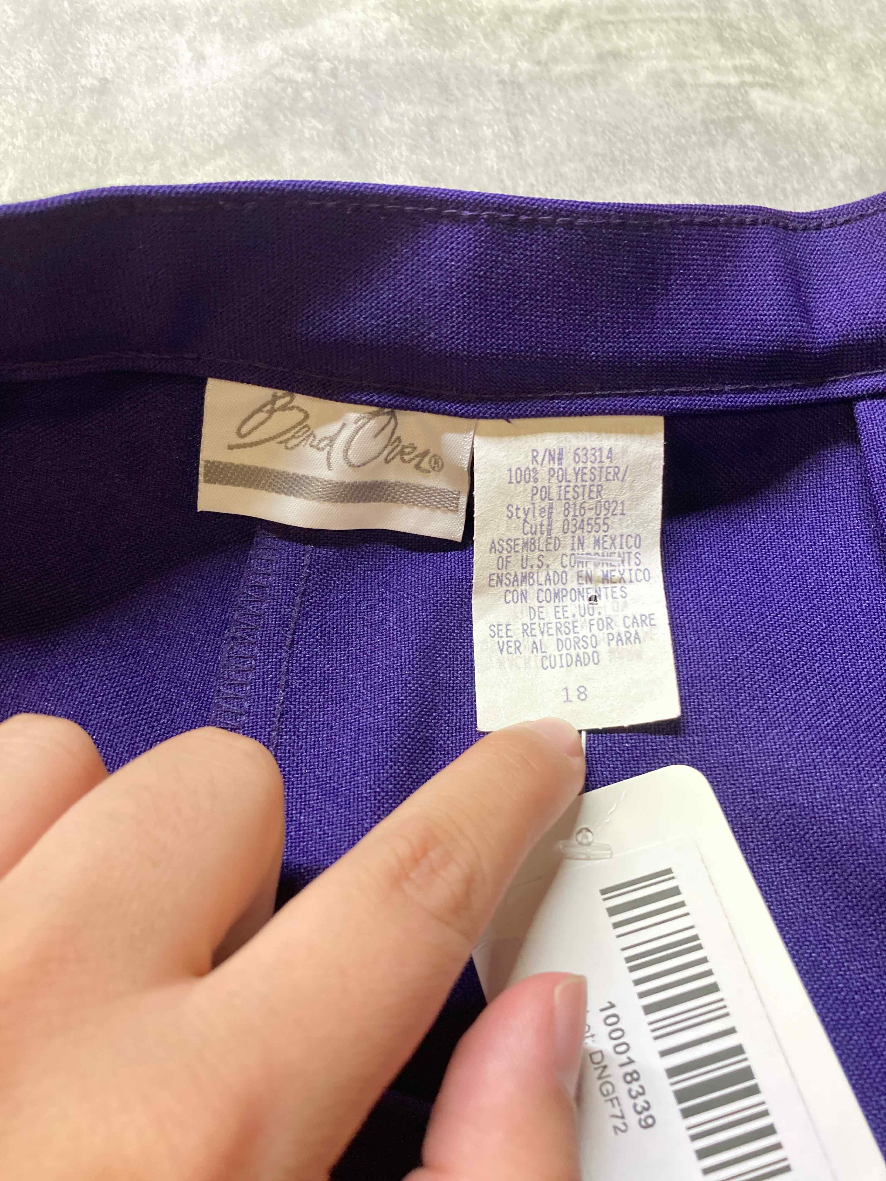 Band Over Purple Polyester Pants 18