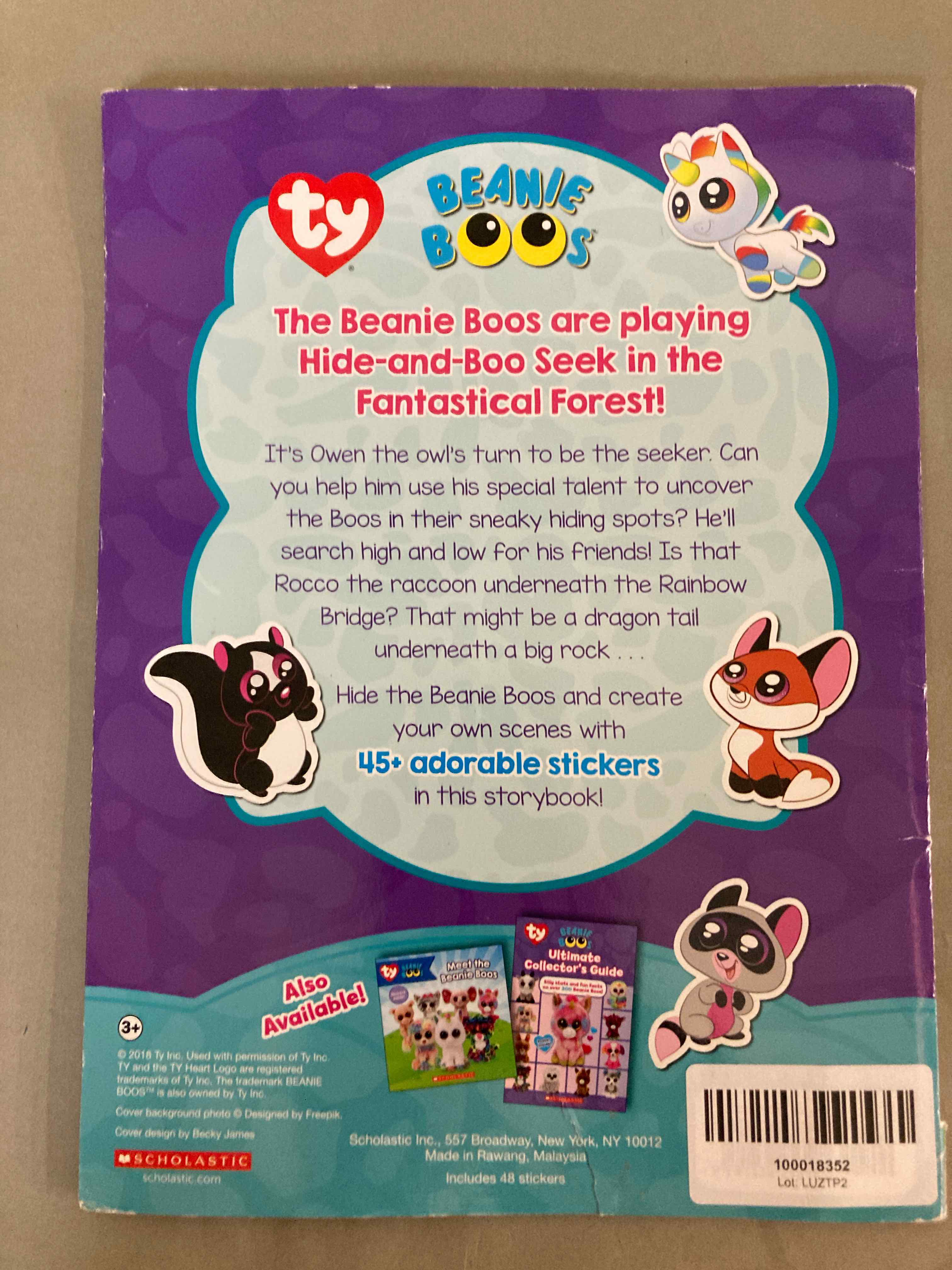 Beanie Boos Multi Color Sticker Storybook