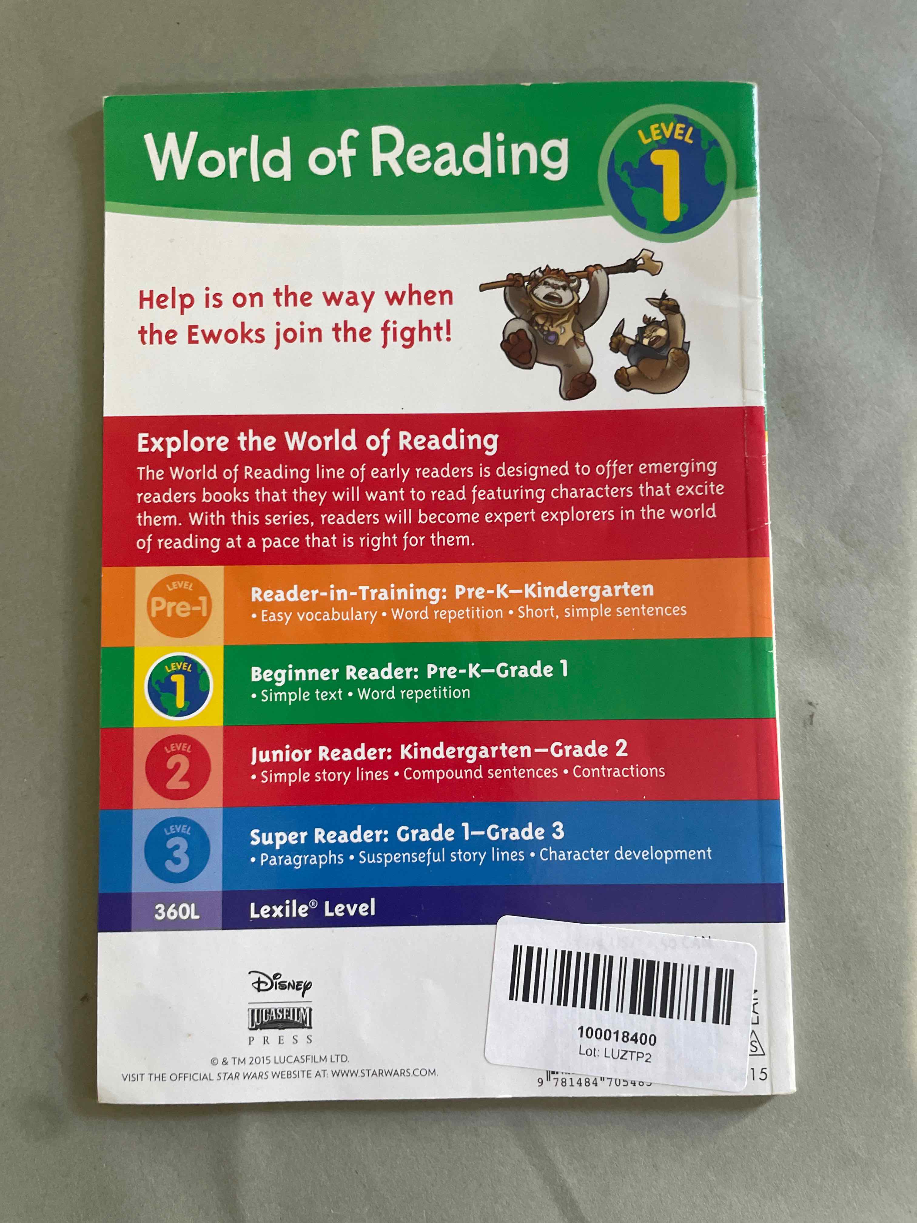 Disney Green Star Wars Ewoks Join the Fight Level 1 Book