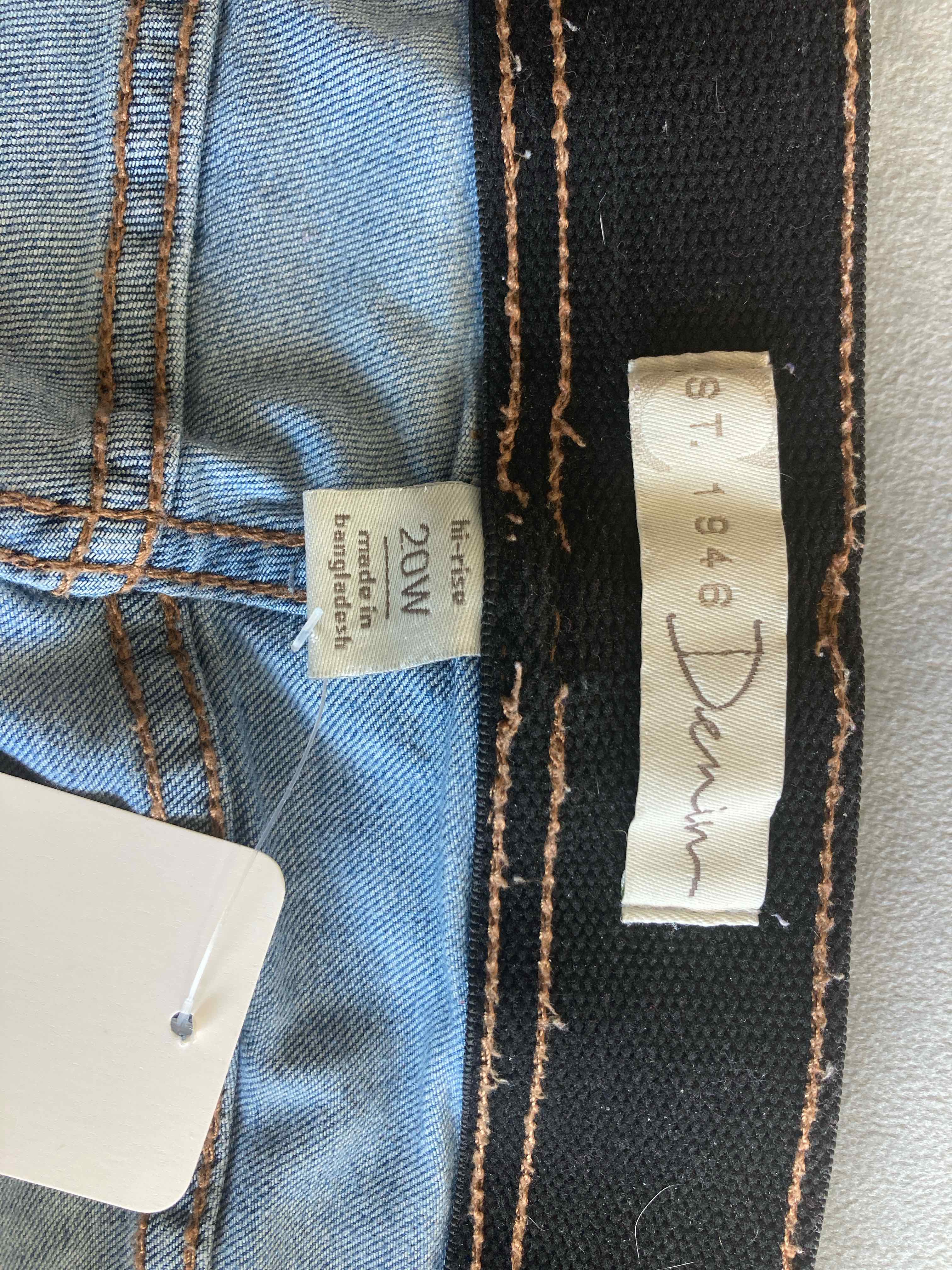 Denim Blue Cotton Blend Jeans 20W