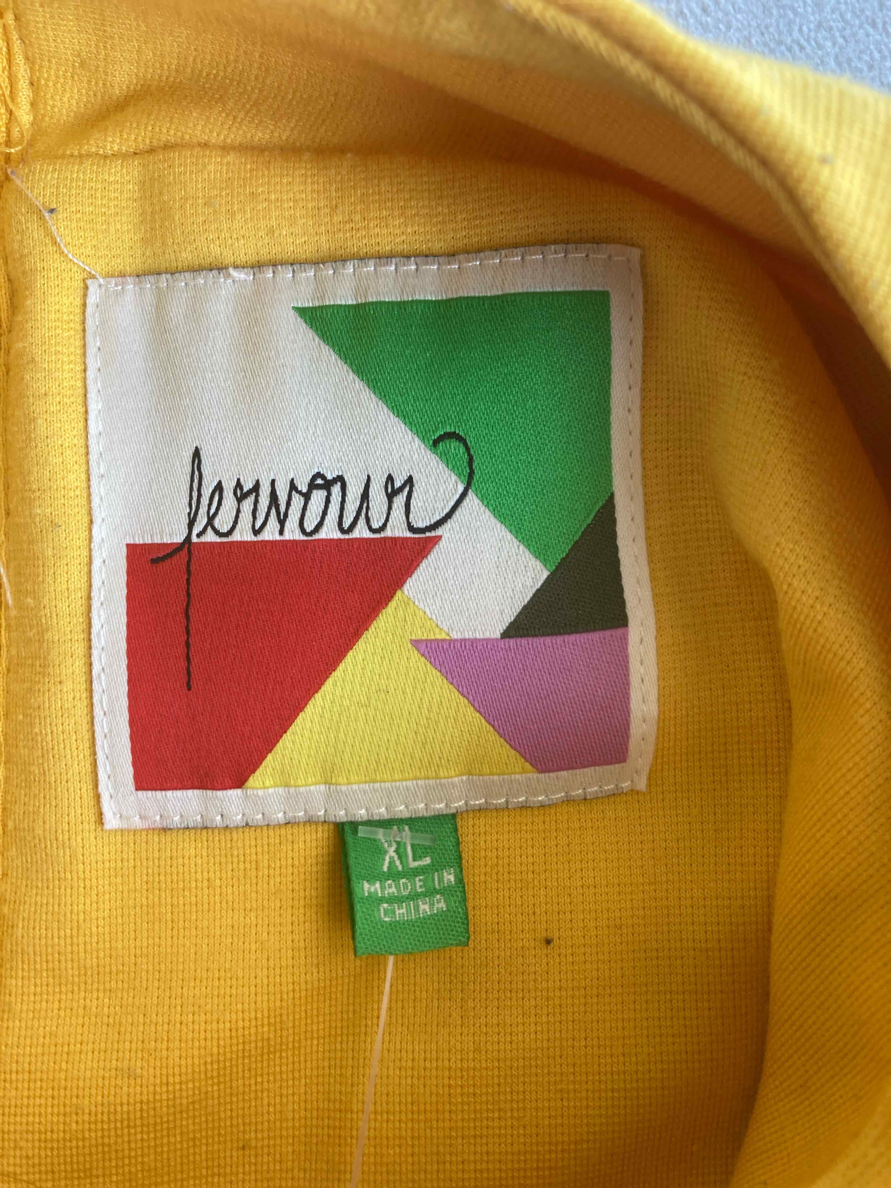 Fervour Yellow Cotton Blend Dress XL