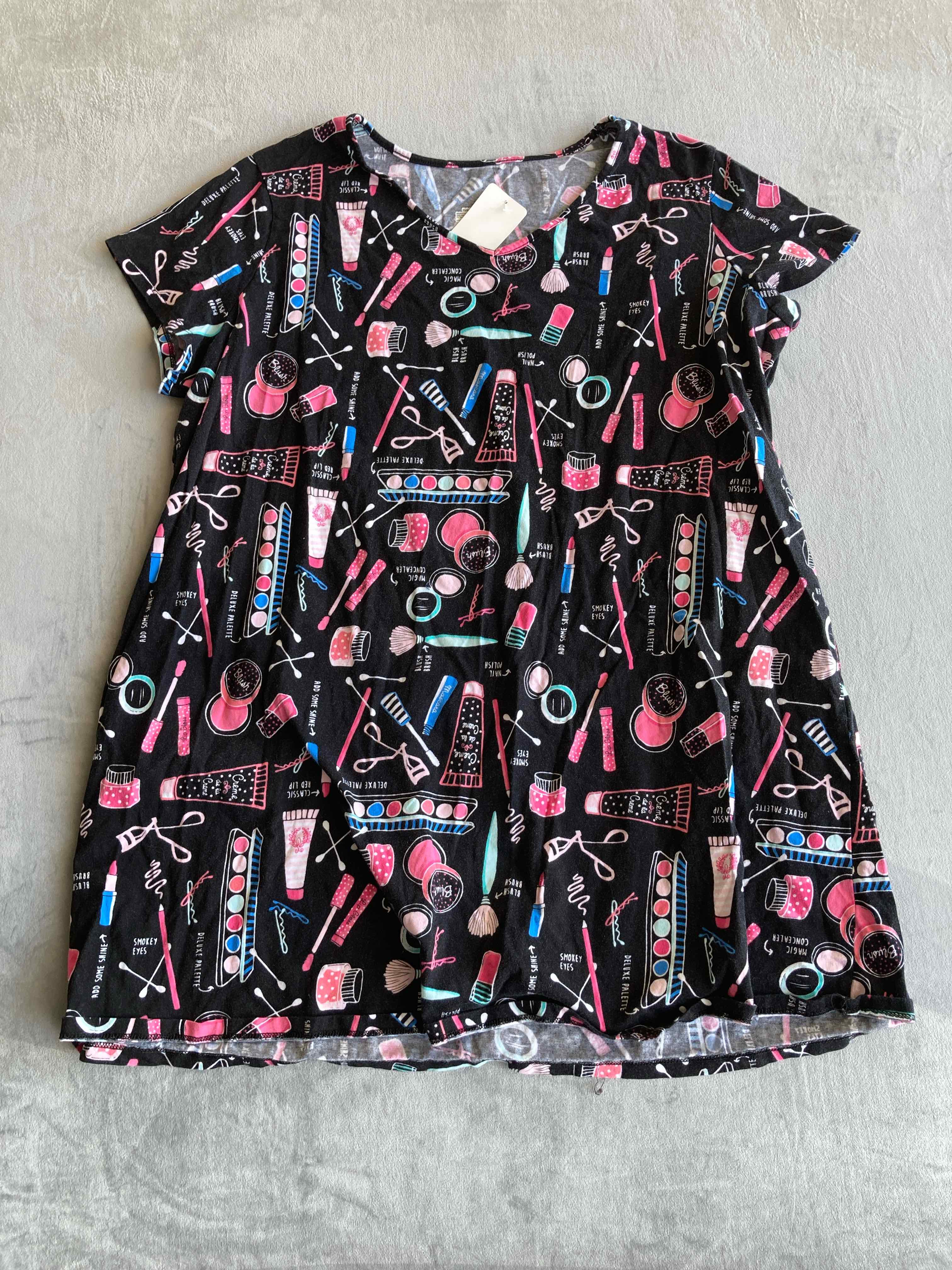 Black Graphic T-Shirt 2X