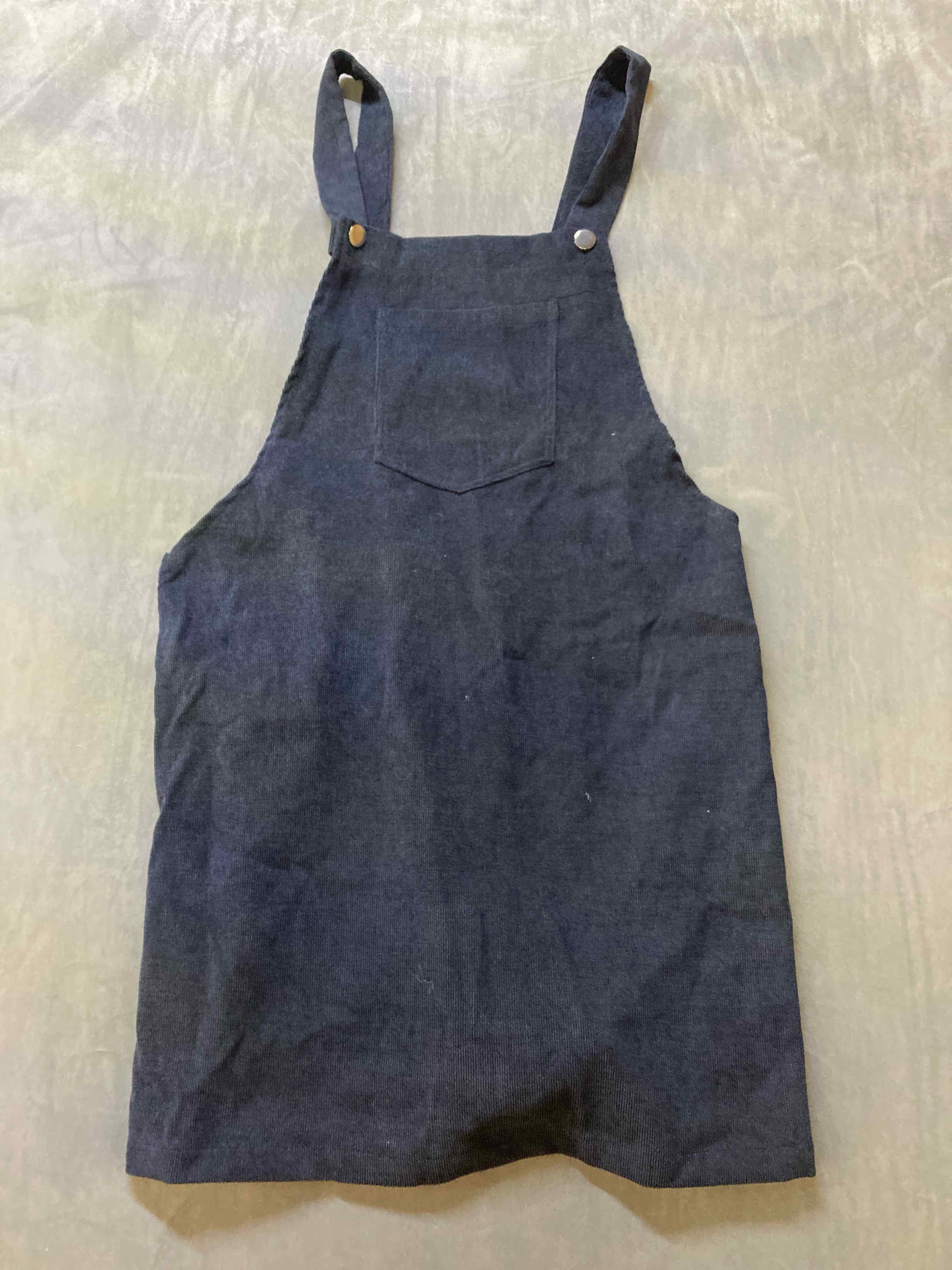 Dark Blue Denim Overall Dress