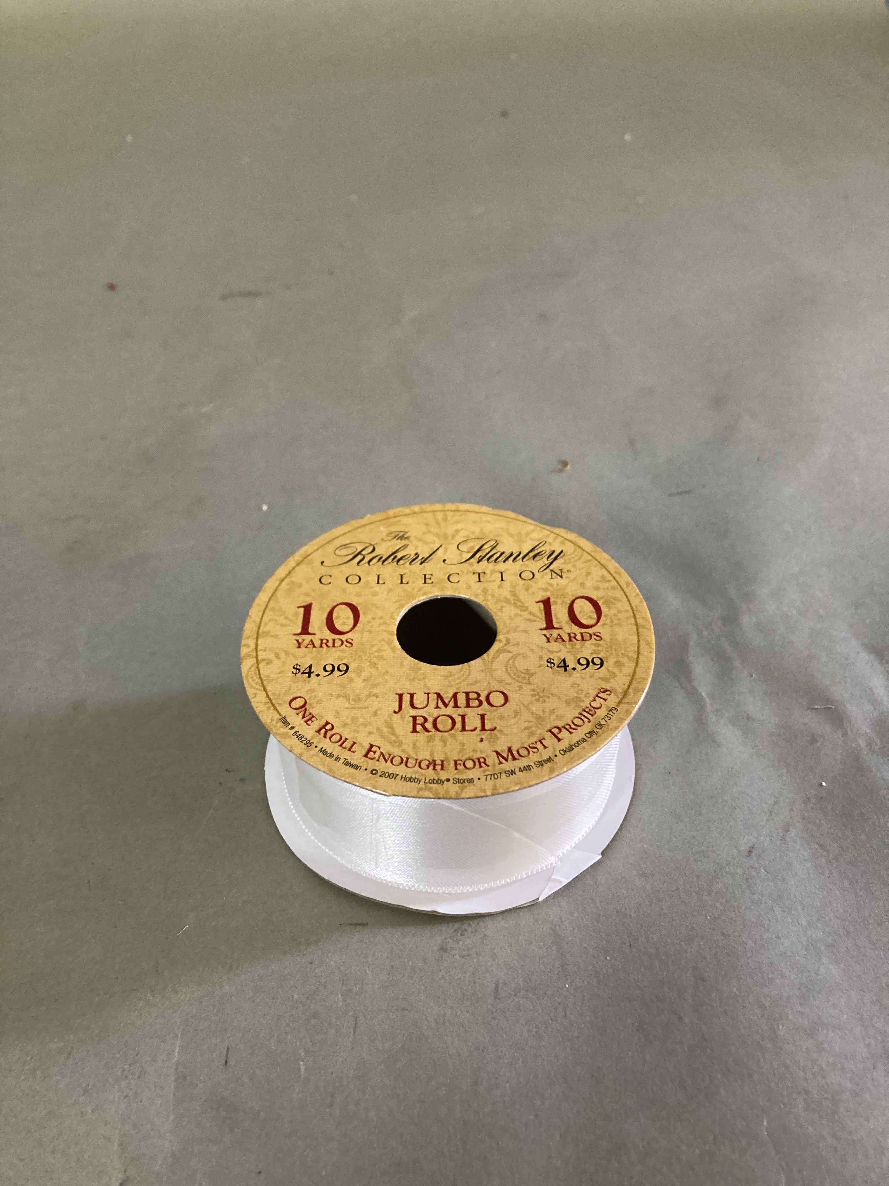 Robert Stanley White Jumbo Roll Ribbon