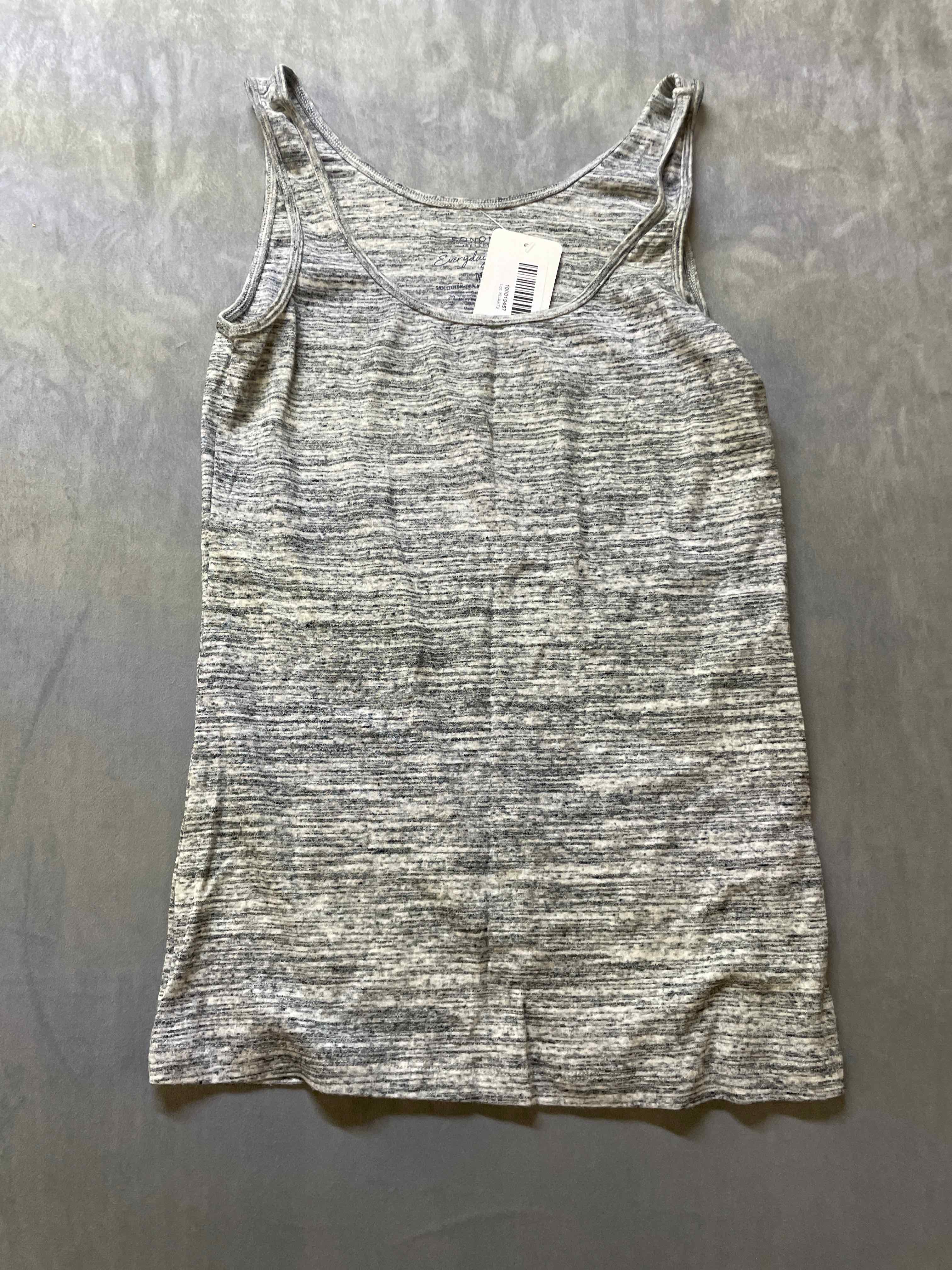 Sonoma Gray Heather Cotton Blend Tank Top Medium
