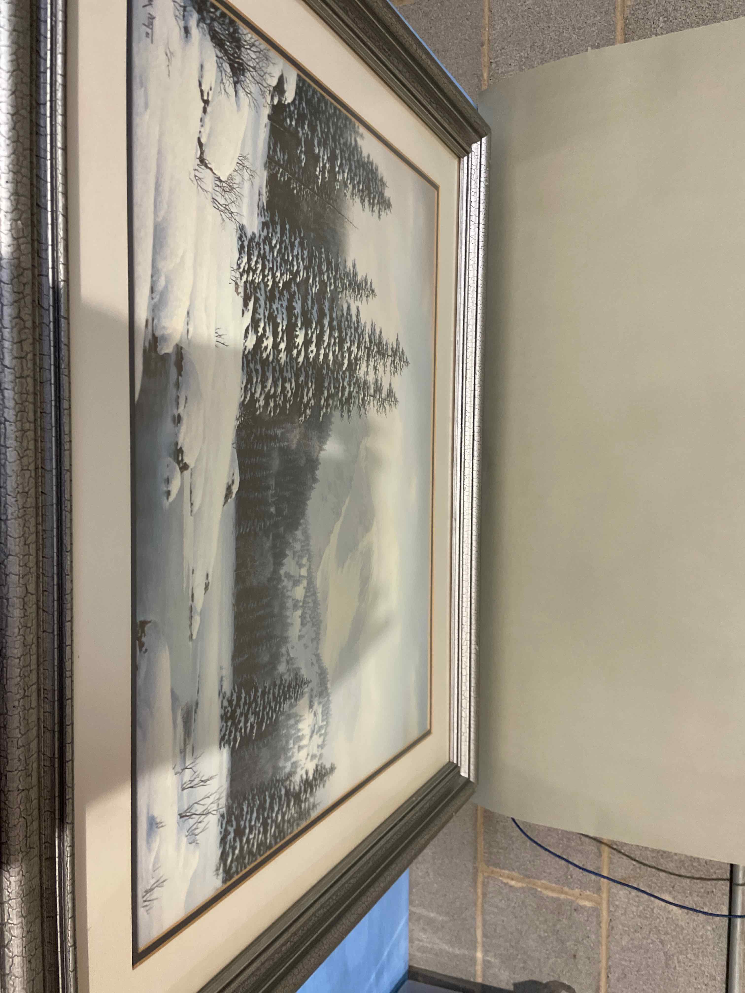 Framed Art Gray Winter Landscape