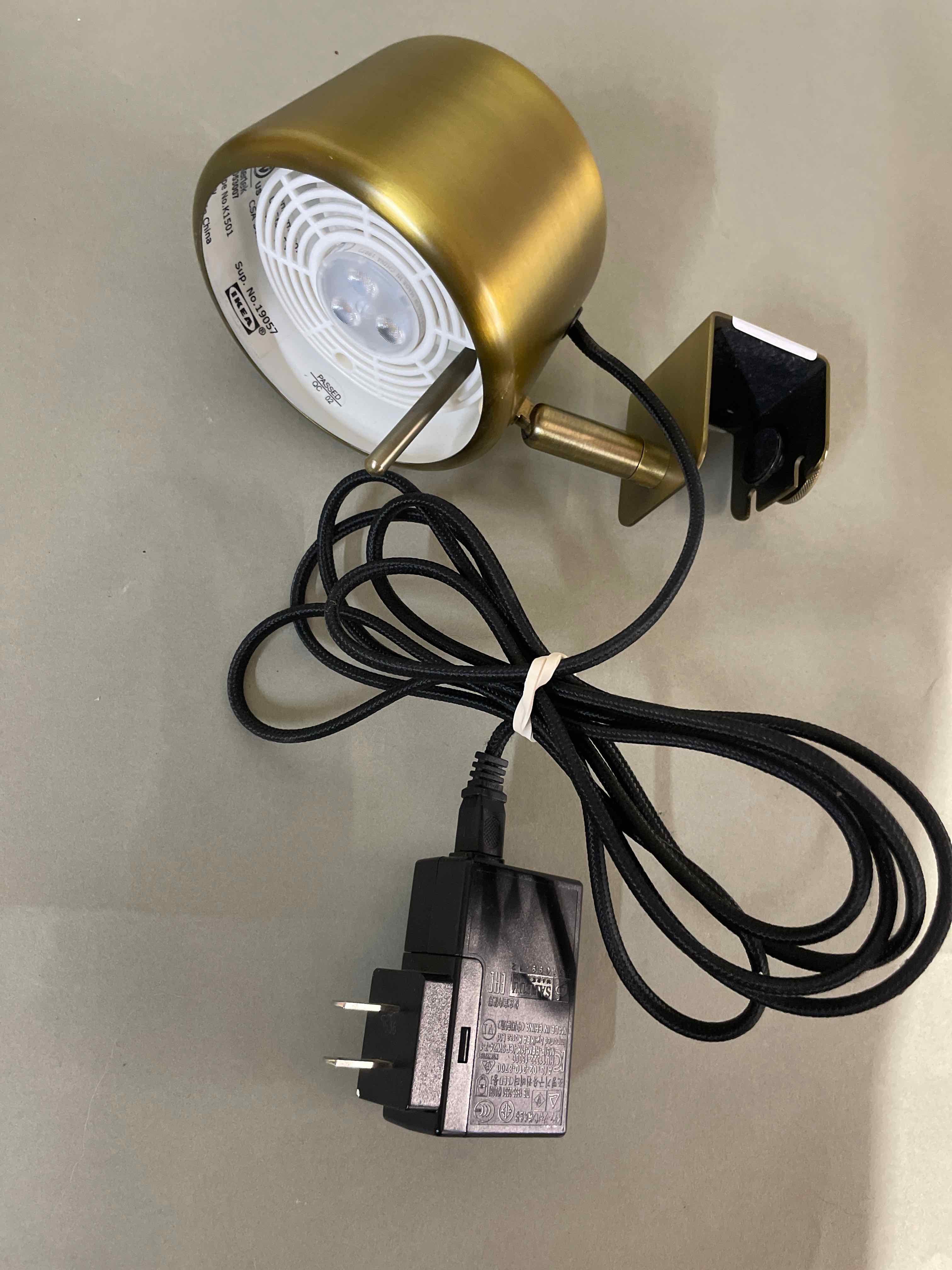 IKEA Brass LED Clamp Light