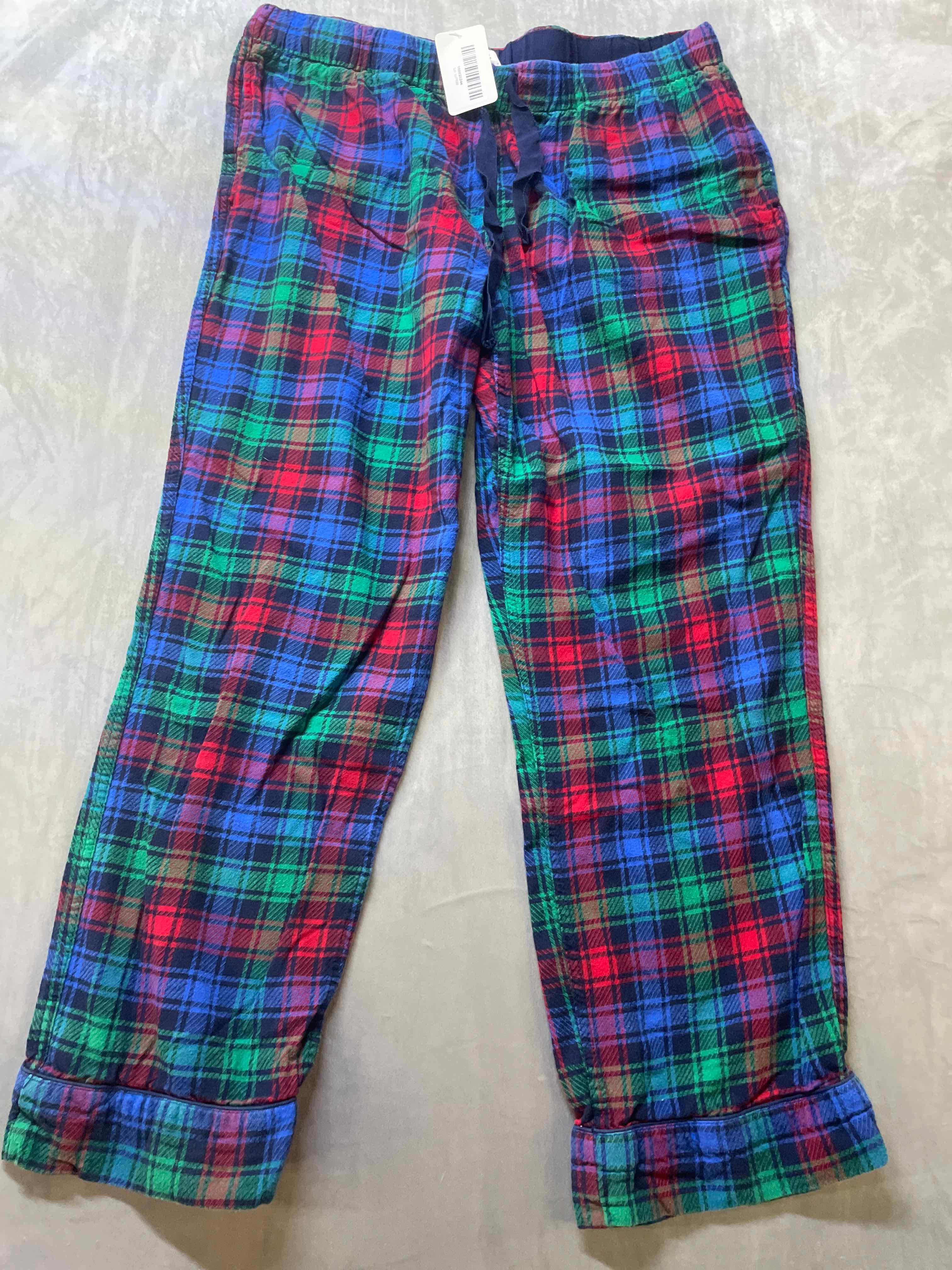 Lands' End Blue Red Green Plaid Pants Medium
