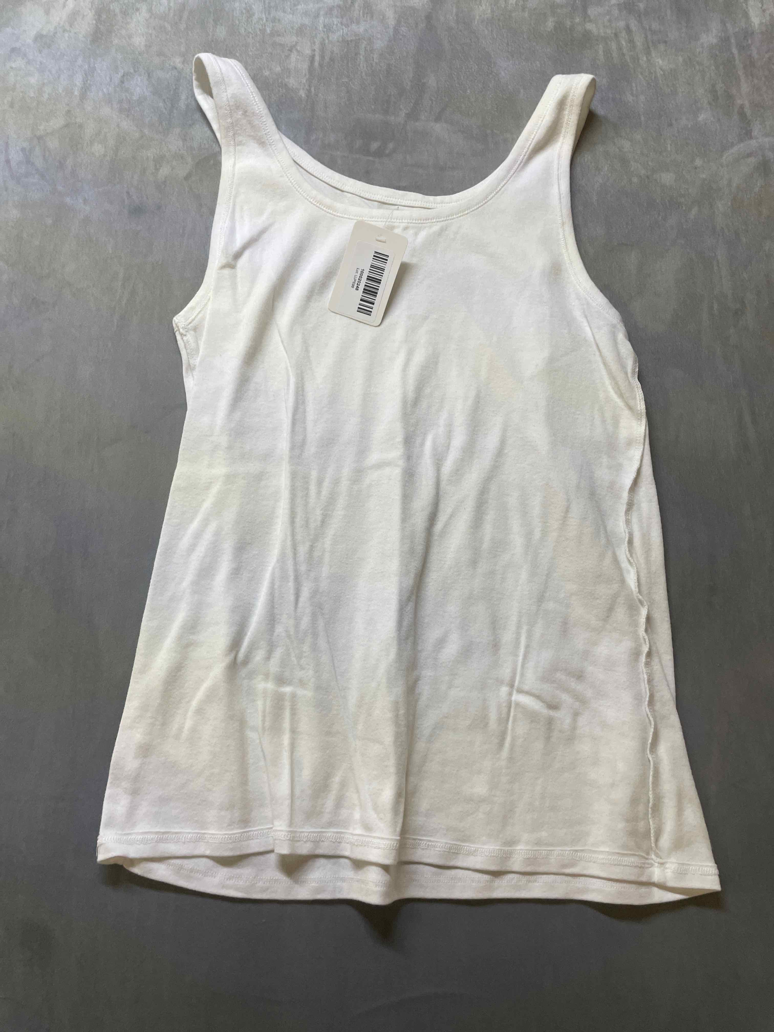 Nike White Cotton Tank Top Medium