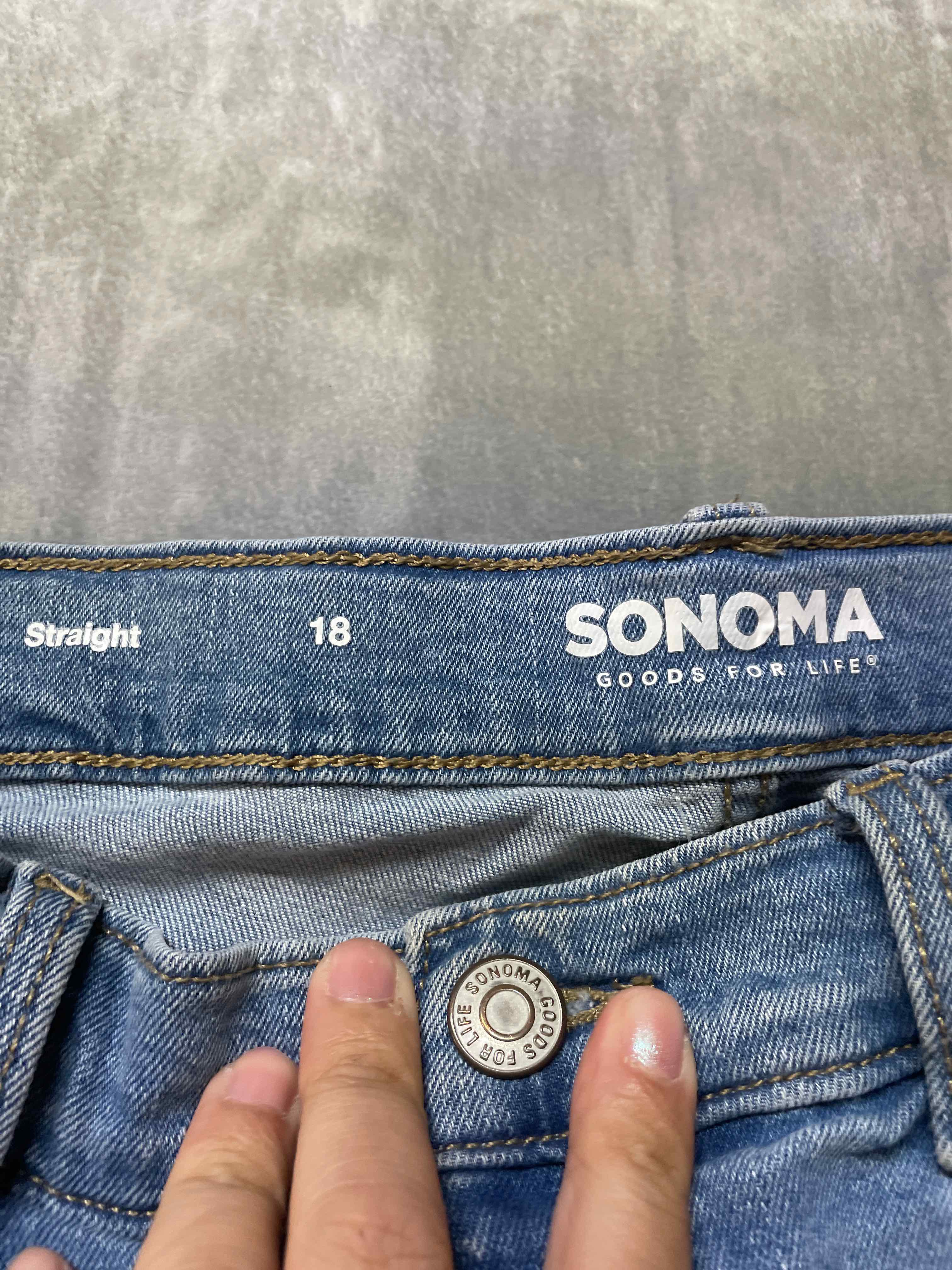 Sonoma Blue Denim Straight Leg Jeans 18