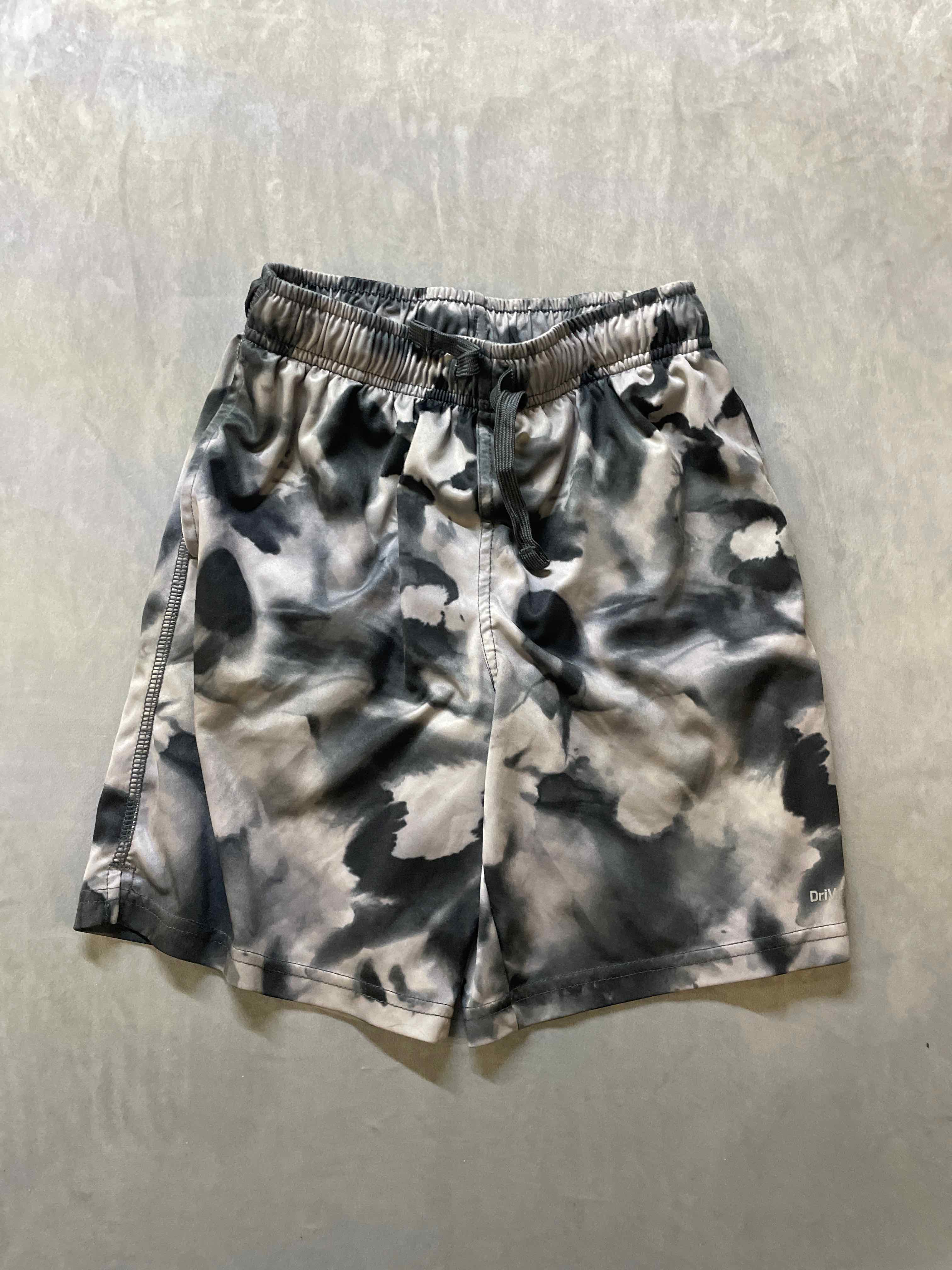 Athletic Works Gray Tie Dye Swim Trunks Large