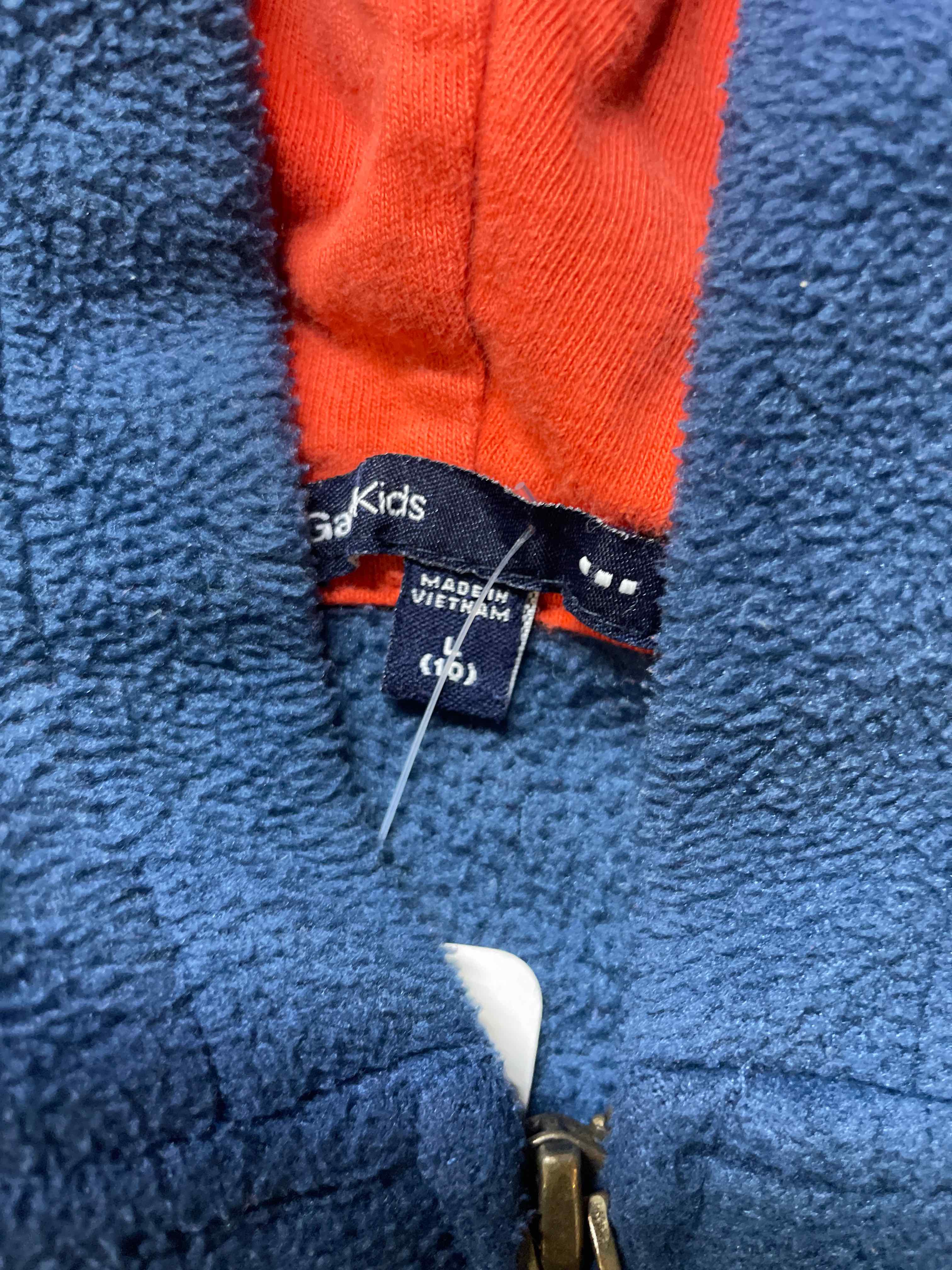 GAP Blue Fleece Zip Up Hoodie Kids Medium