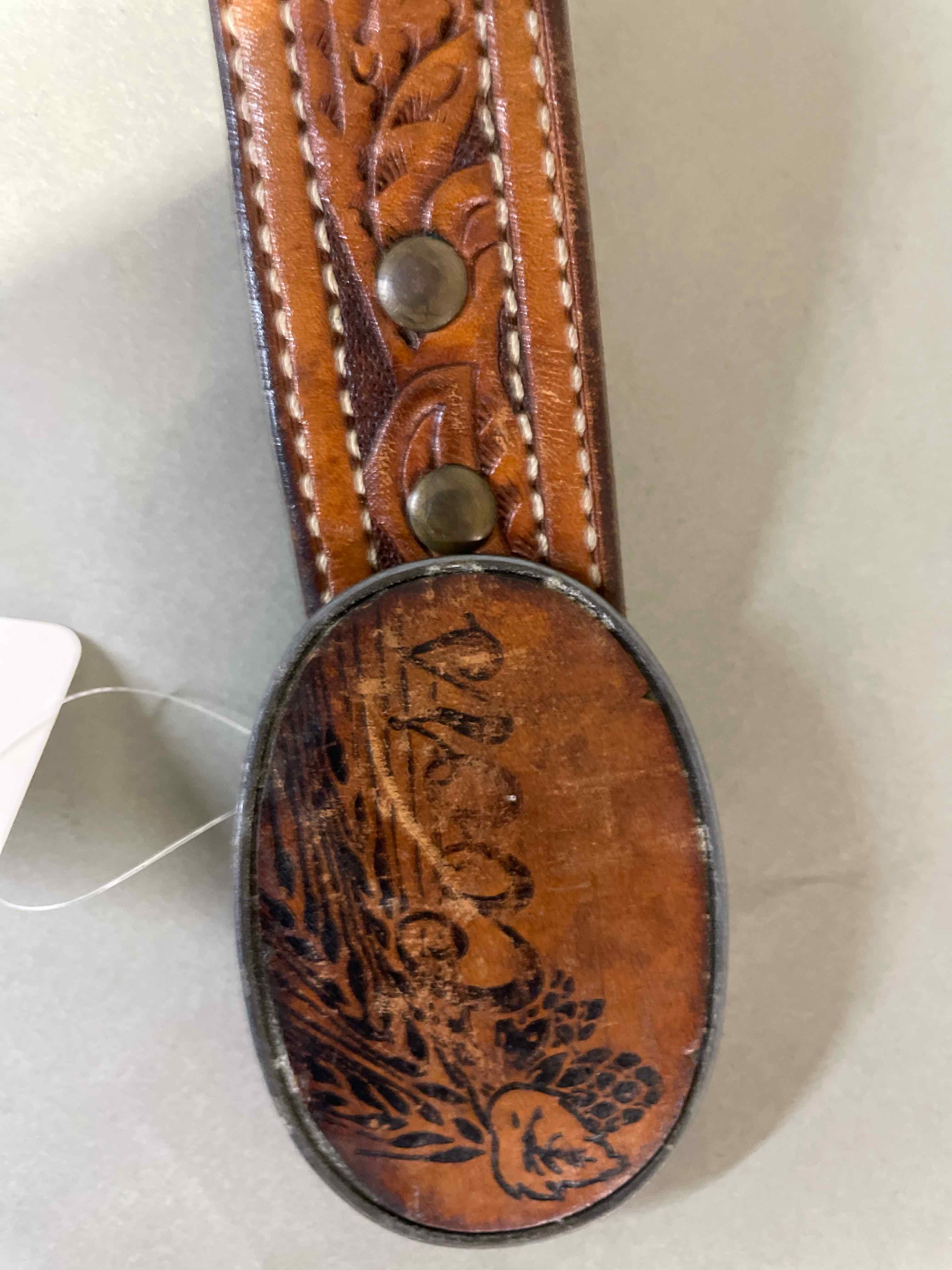 Coors brown leather belt
