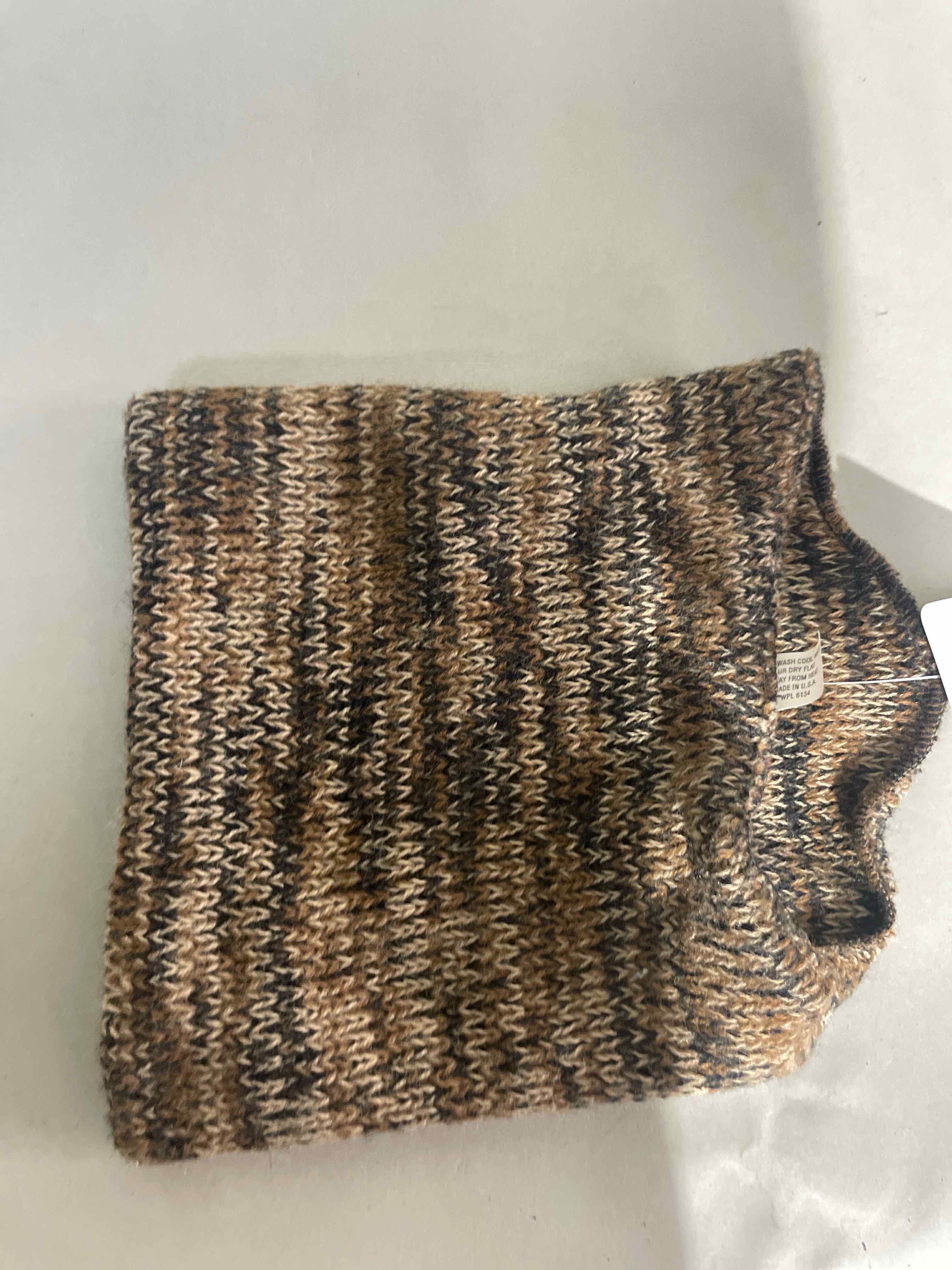 Brown Patterned Knit Hat