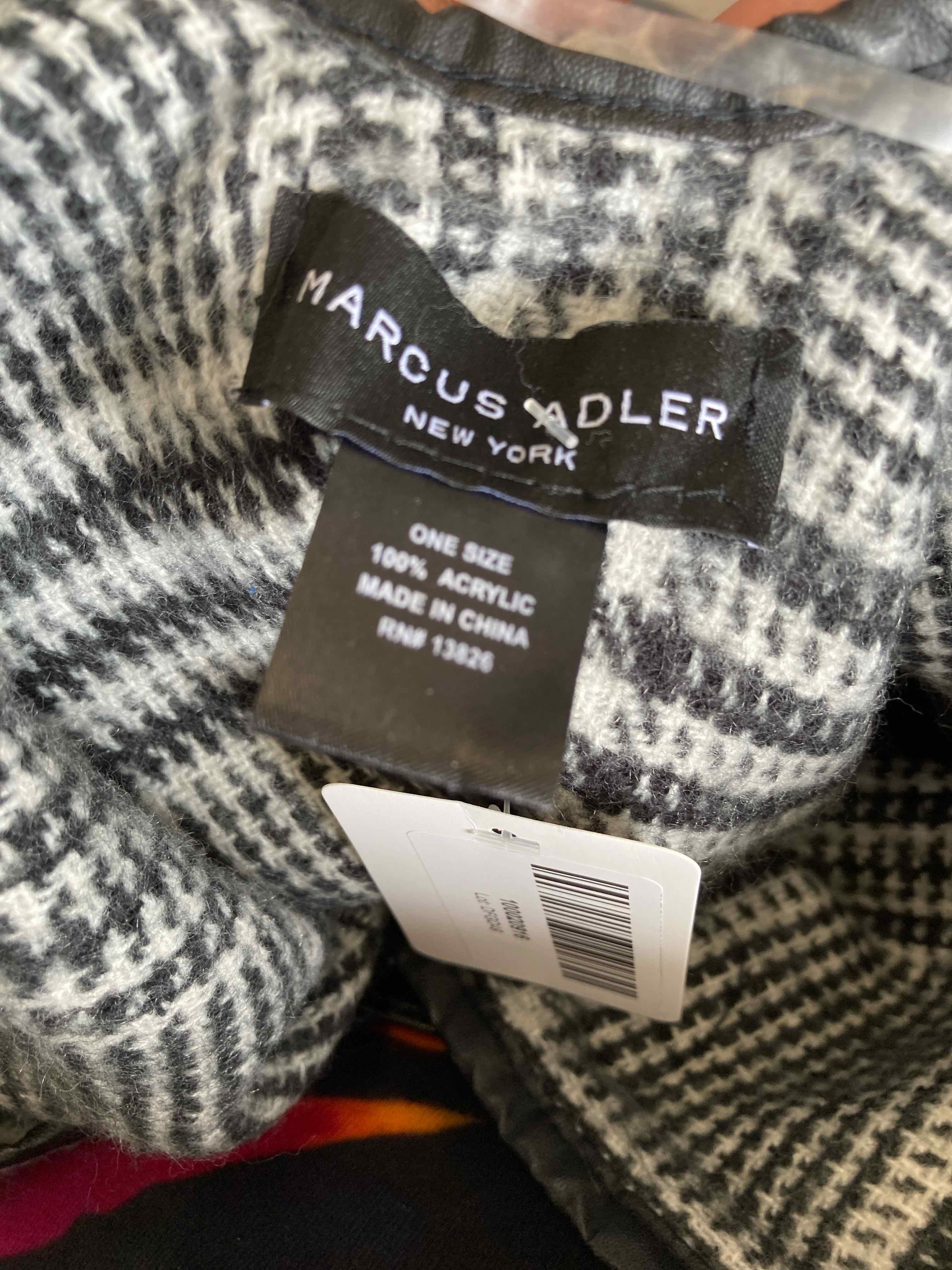 Marcus Adler Black White Acrylic Blanket Scarf One Size