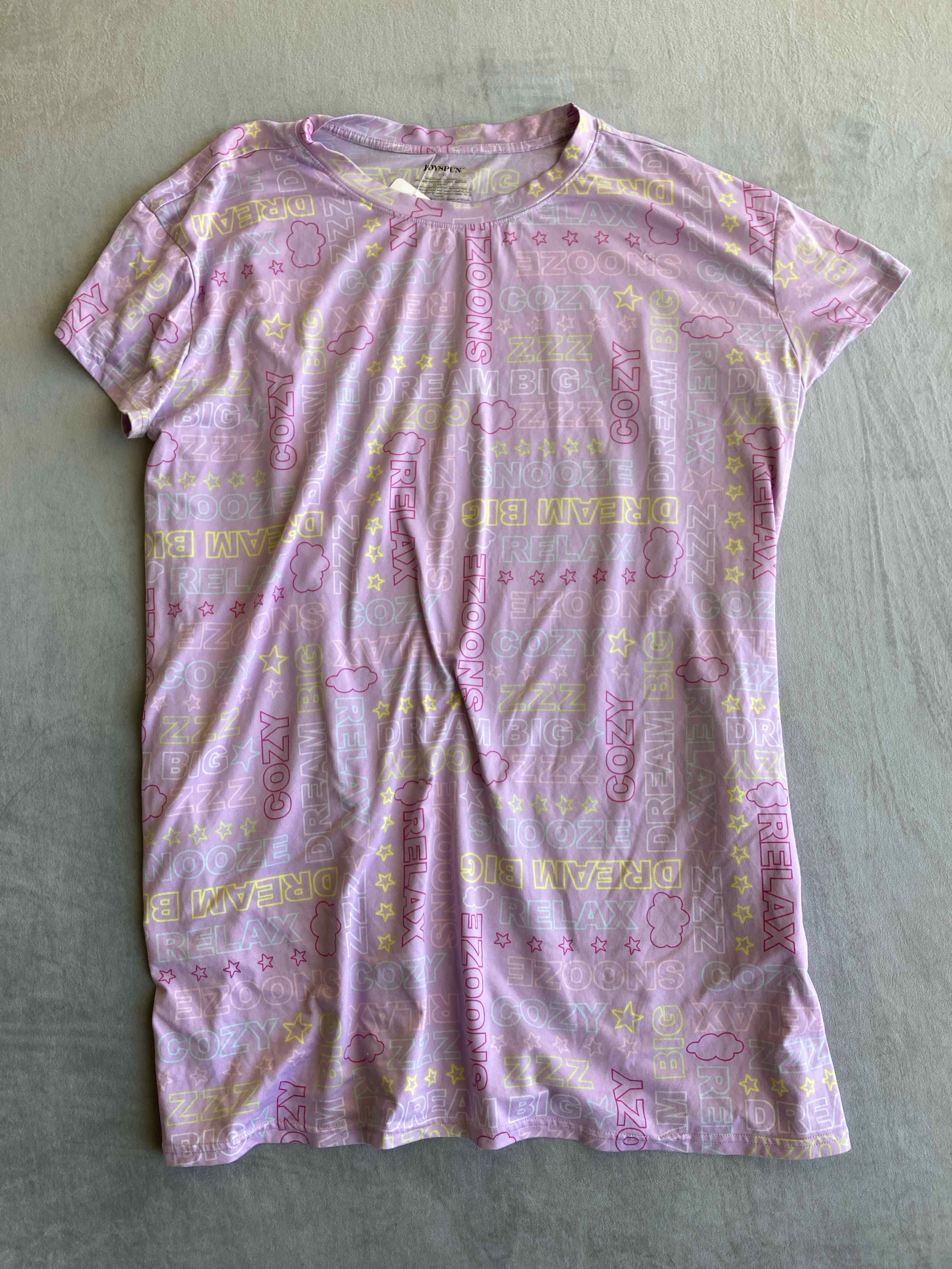 Joyspun Purple Polyester Blend T-Shirt L-XL