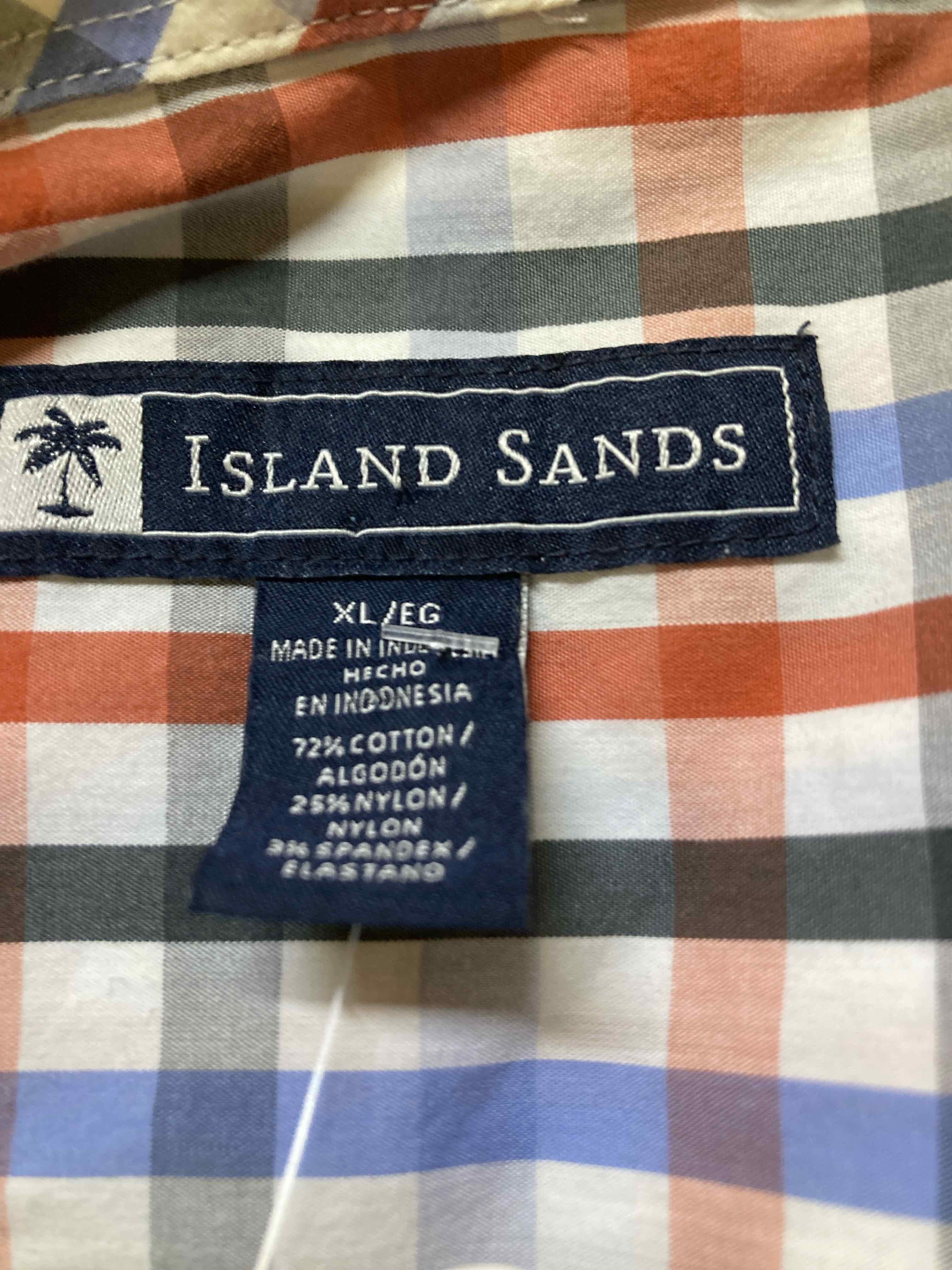 Island Sands Multicolor Cotton Blend button front shirt Size XL