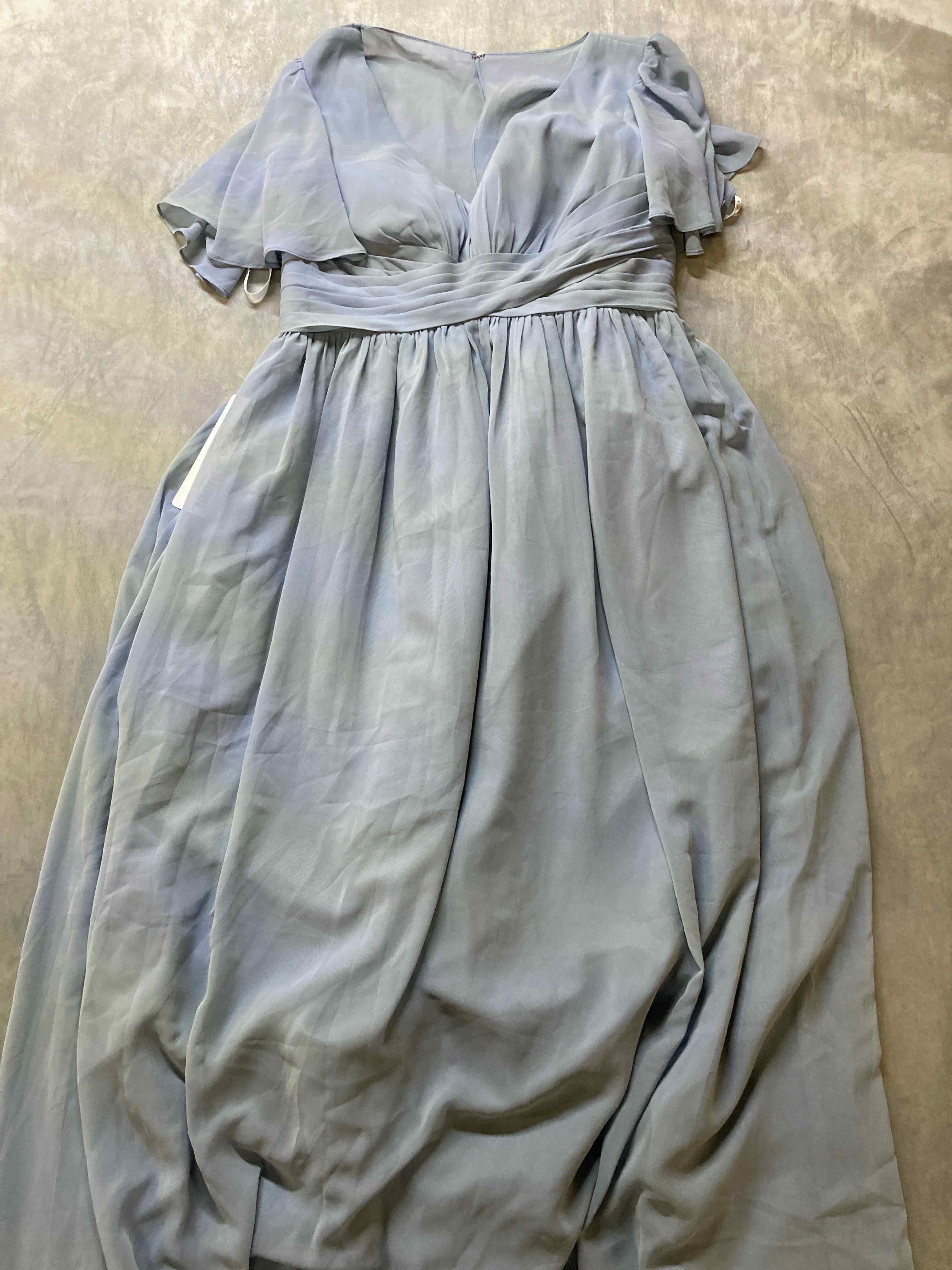 Azazie Light Blue Polyester Dress