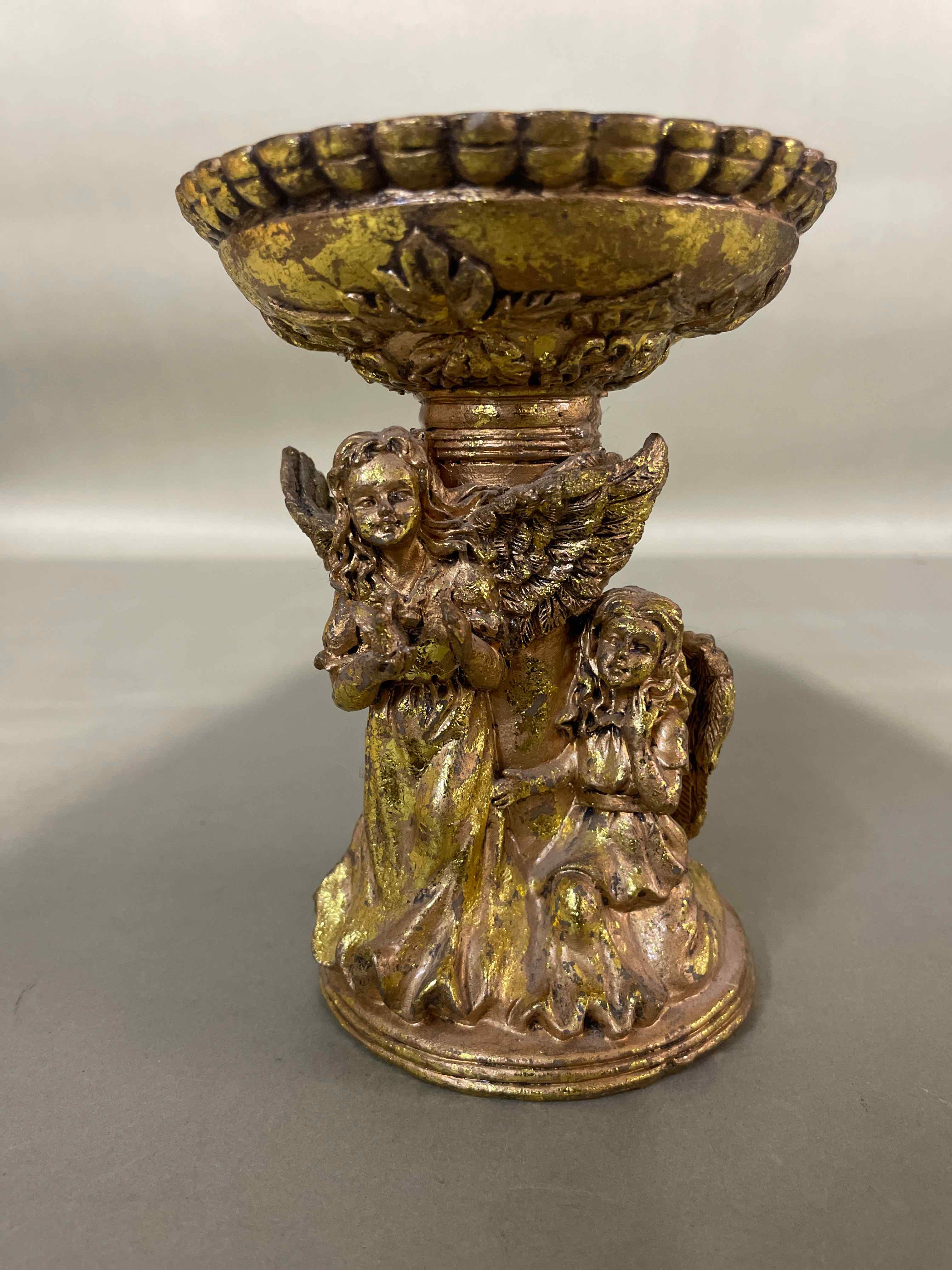 Angel Figurine Gold Decorative Candle Holder