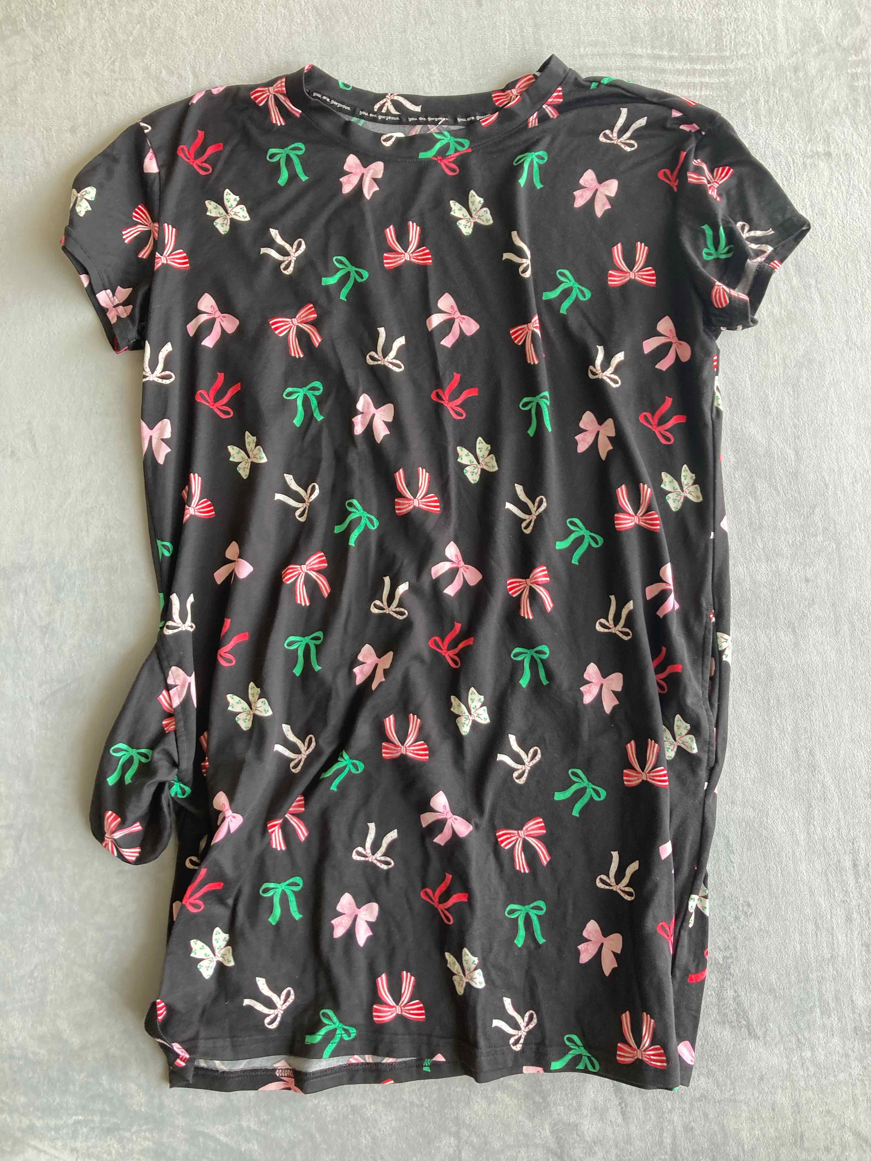 Joyspun Black Recycled Polyester Blend Nightgown Small Medium
