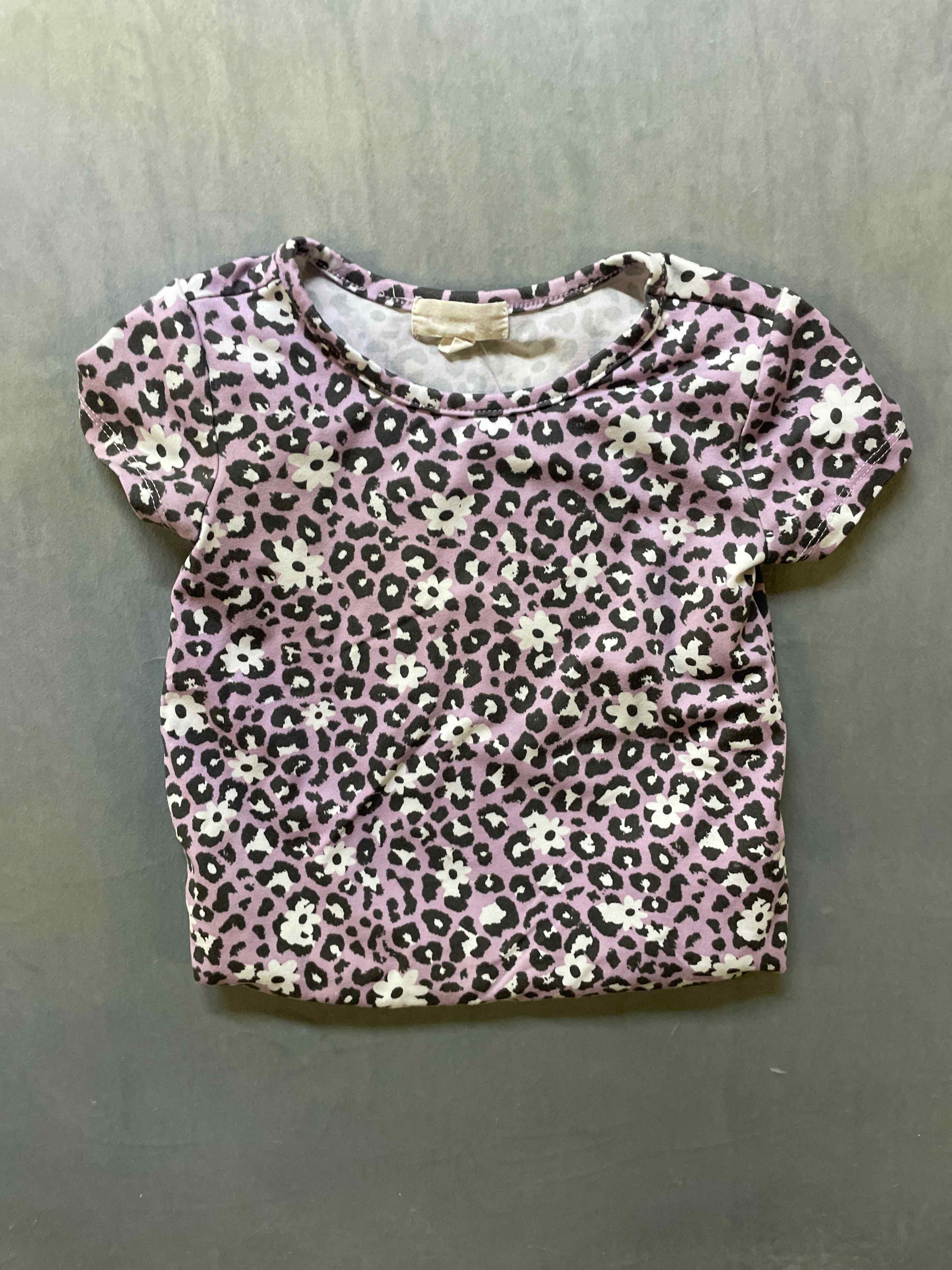 Btween purple floral polyester blend shirt size 3T