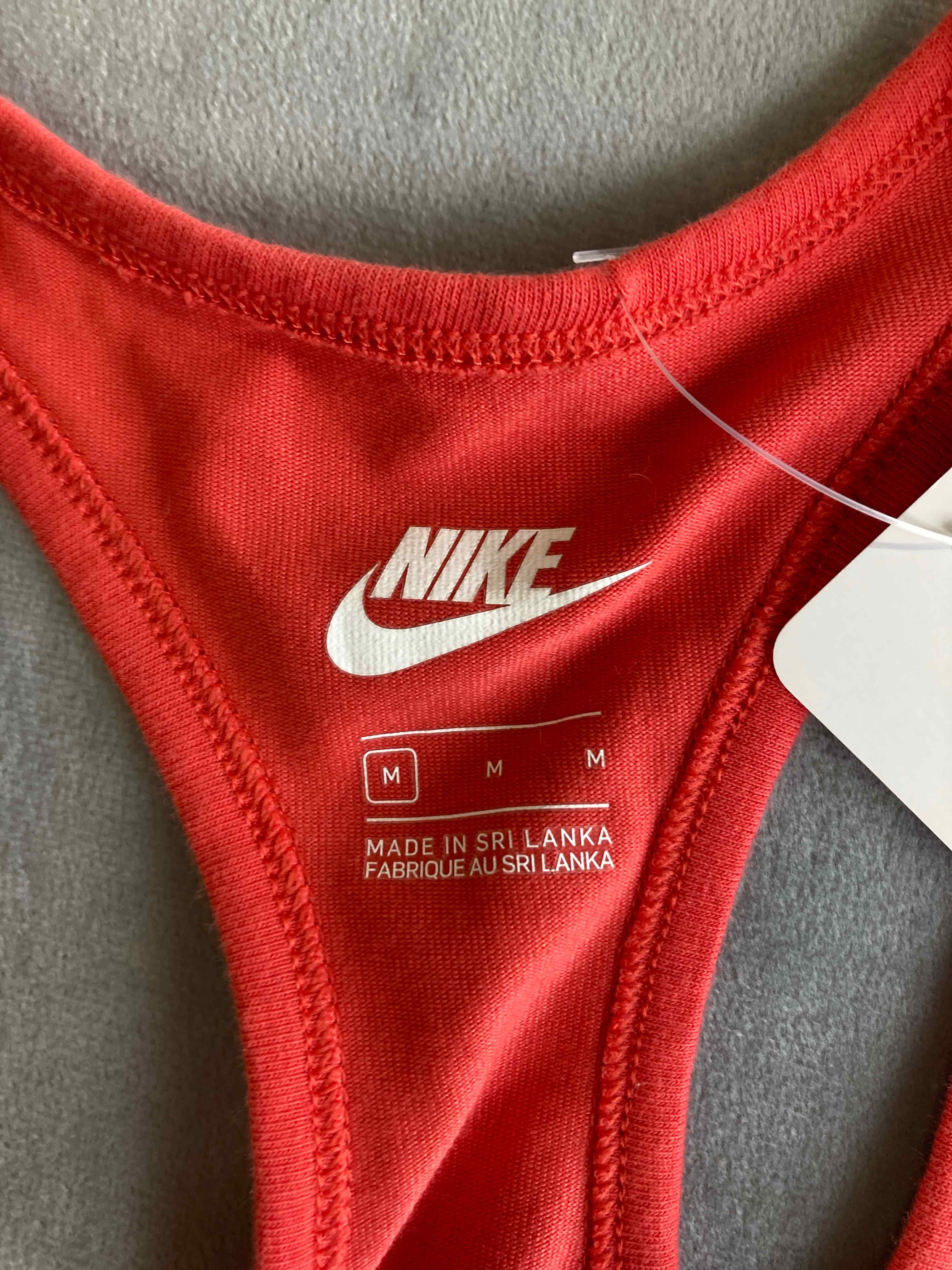 Nike Red Cotton Tank Top Medium