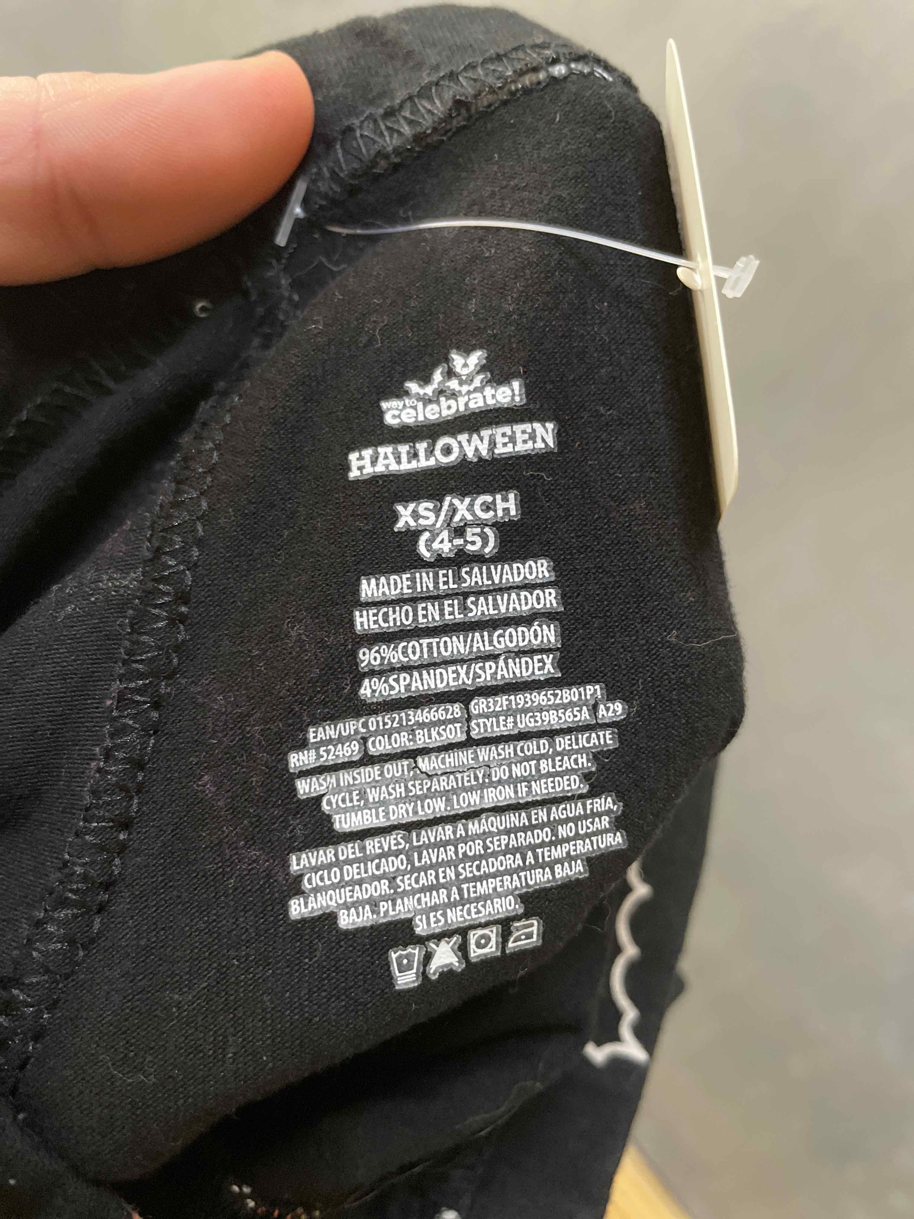 Way To Celebrate Black Halloween Leggings XS/XCH