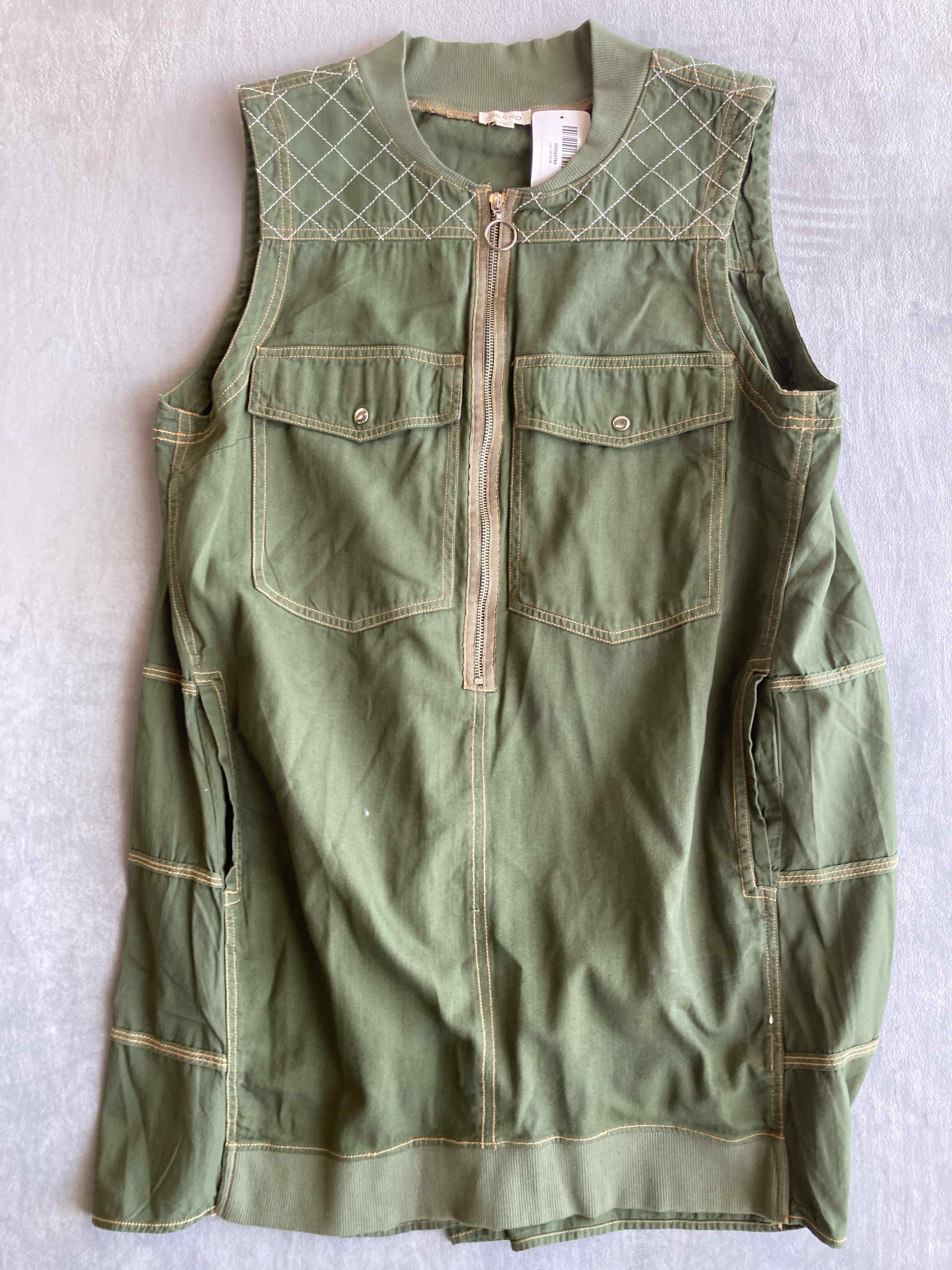 Pilcro Green Cotton Blend Vest Large