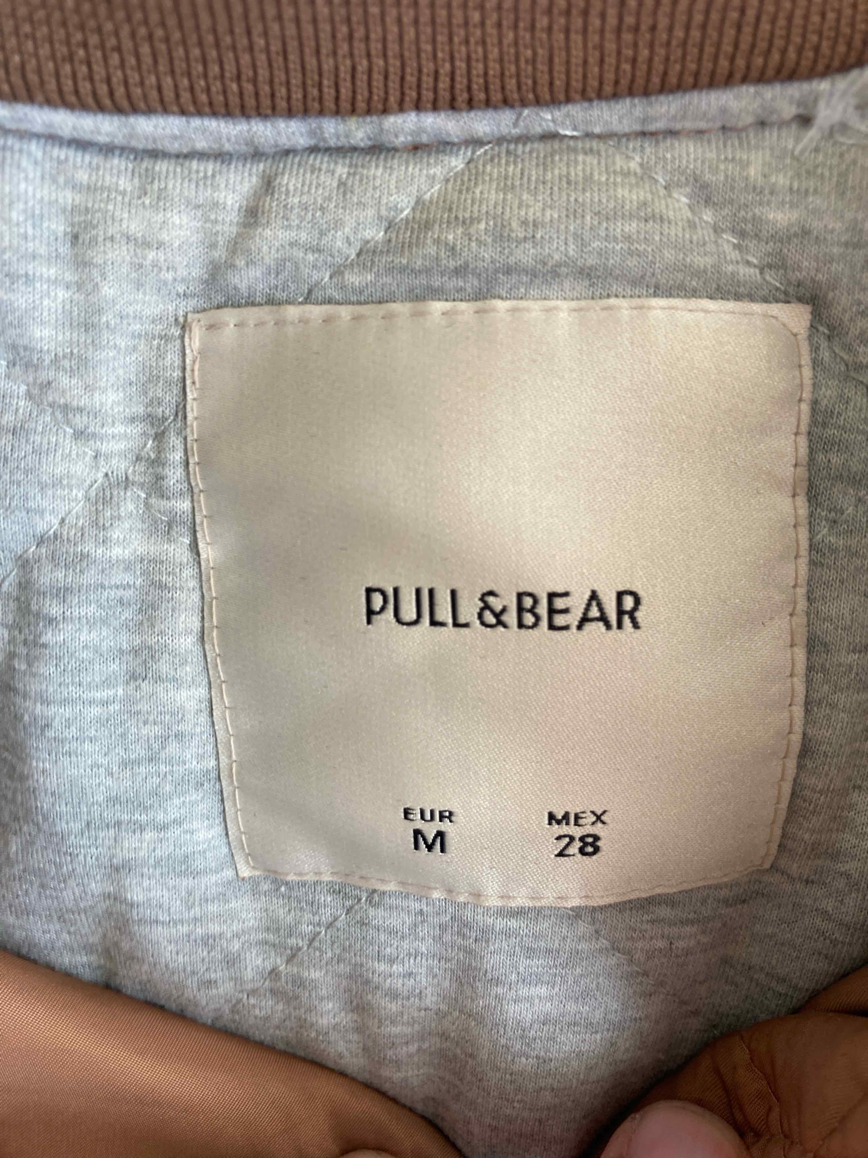 Pull&Bear Brown Gray Bomber Jacket Medium