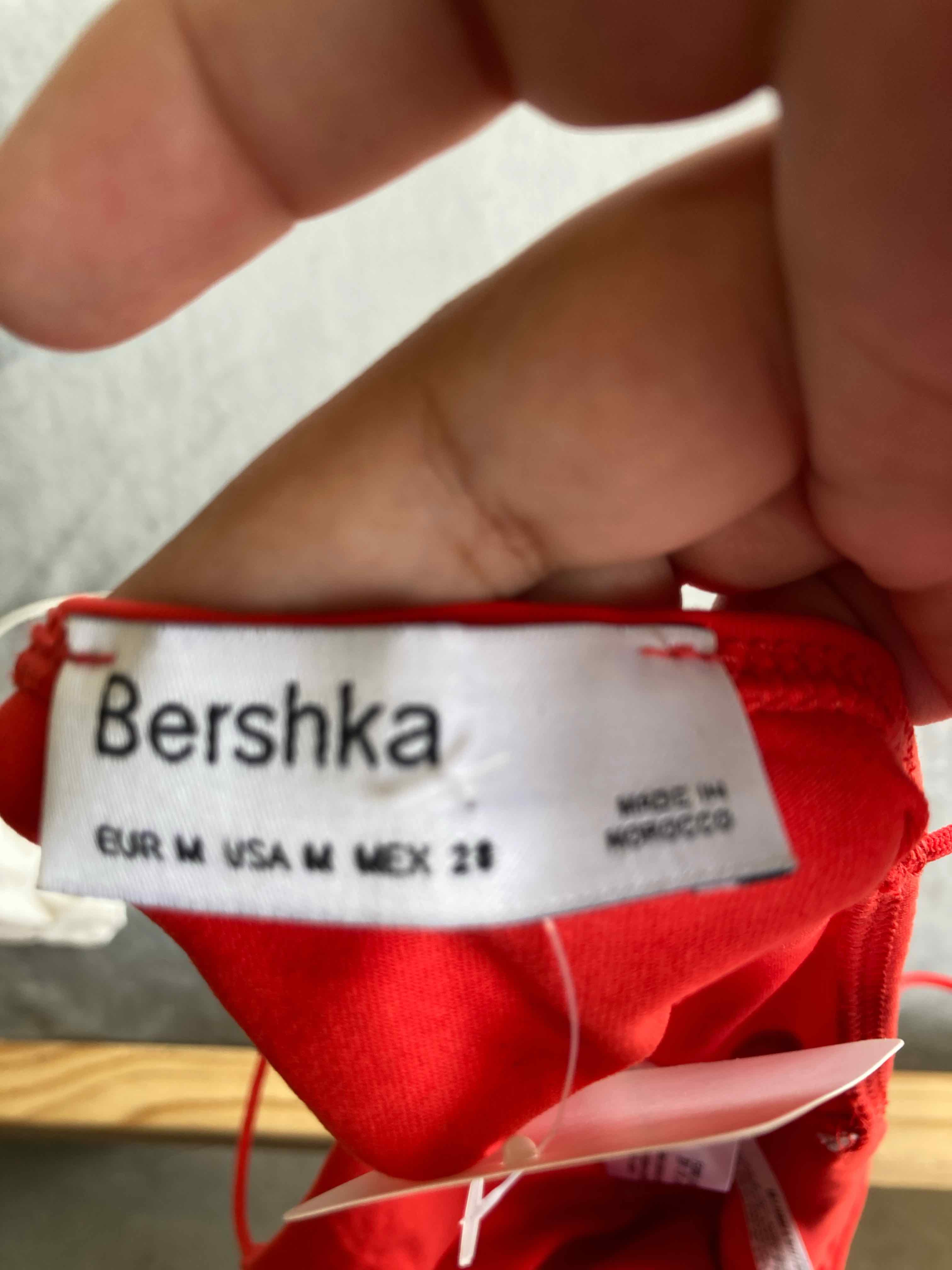 Bershka Red Polyester Blend Crop Top Medium