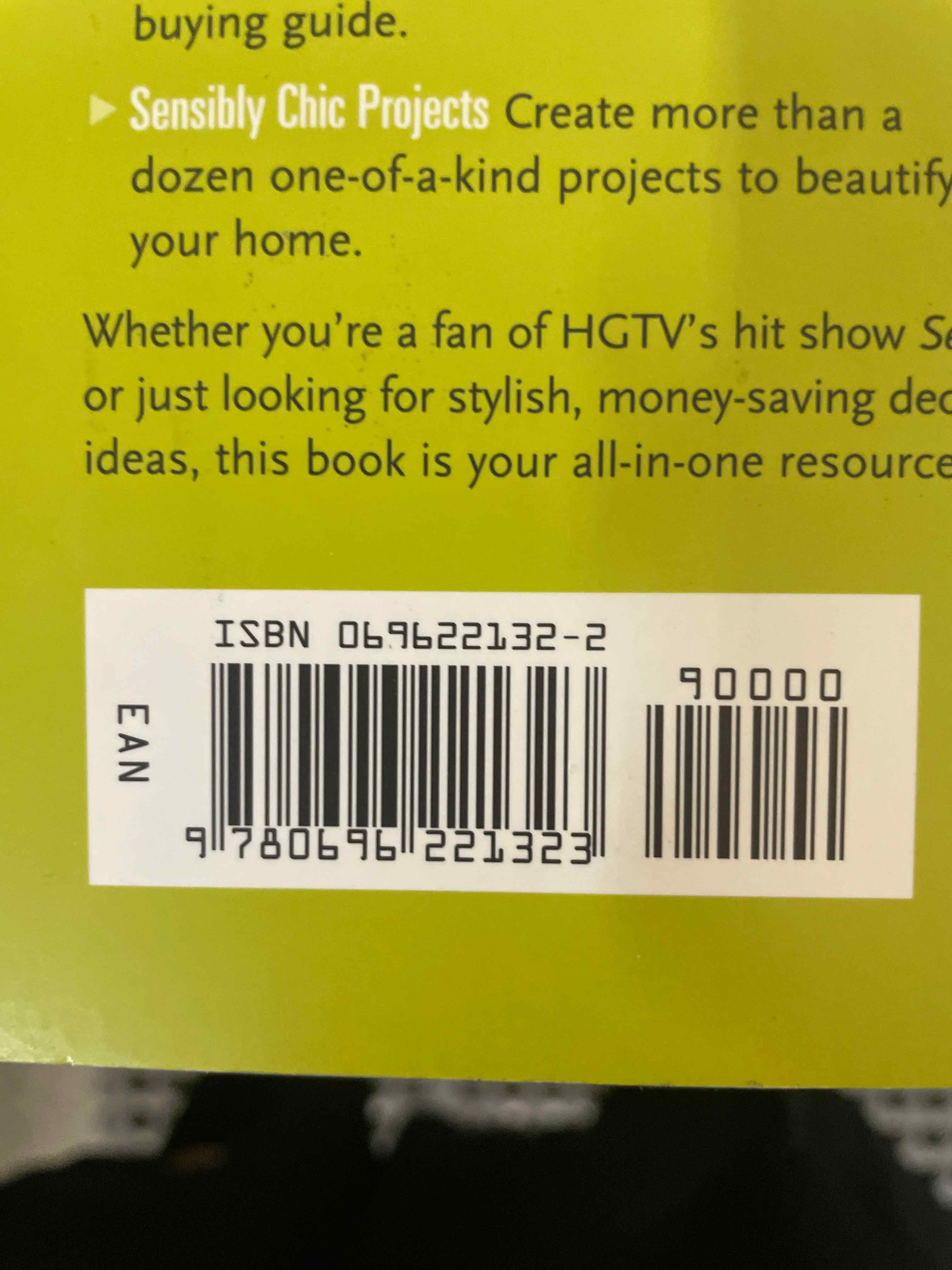 HGTV Sensible Chic Book Home Decor