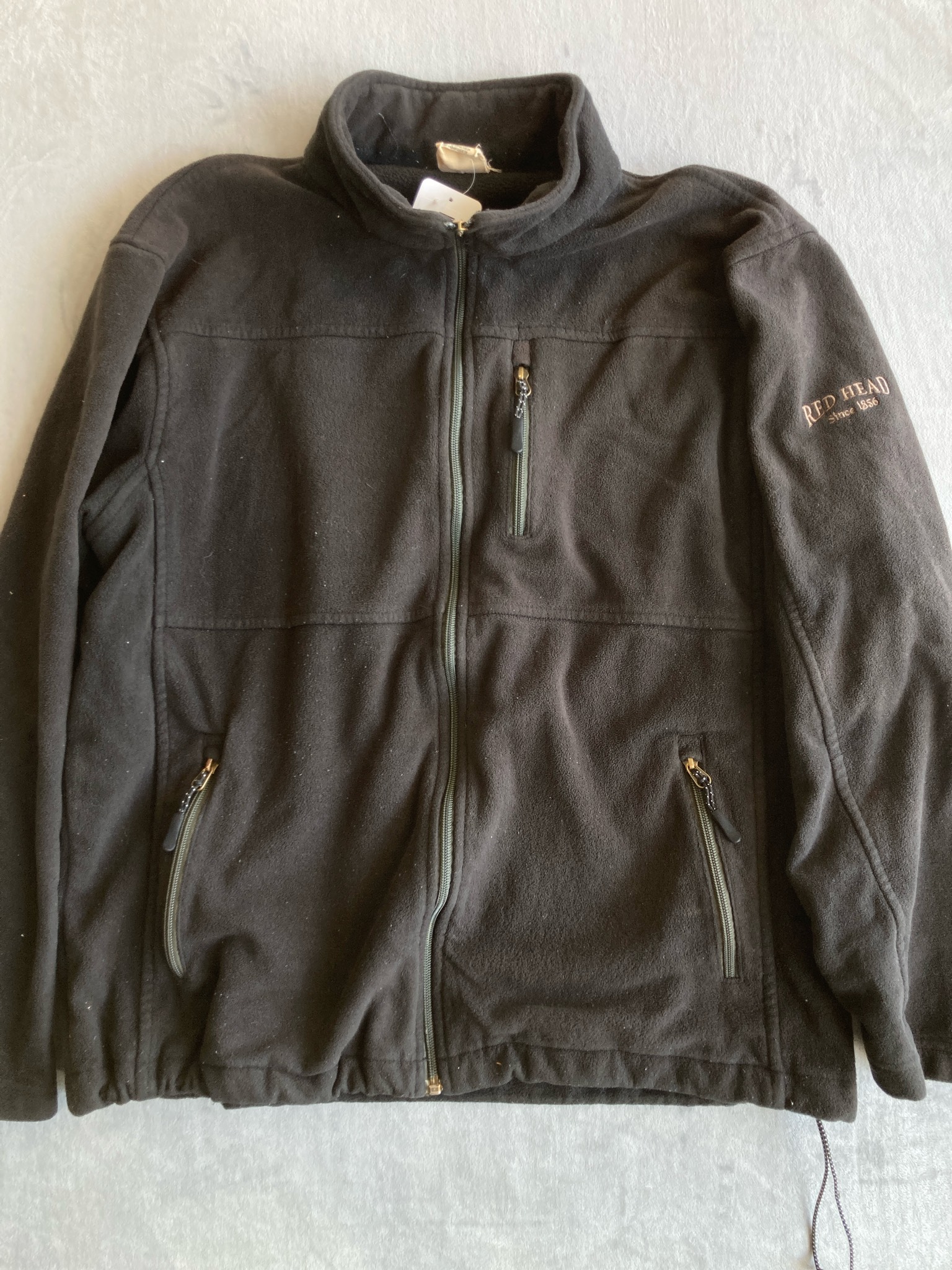 RED HEAD Black Fleece Jacket Size L/G
