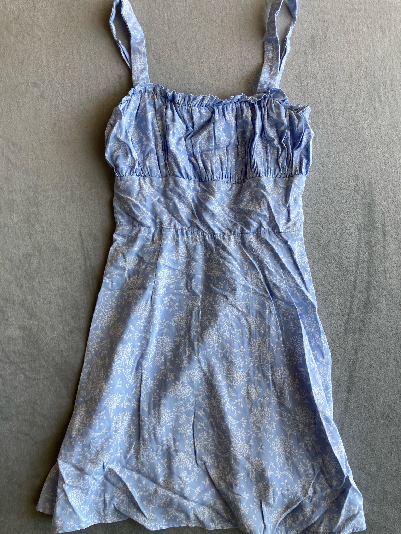 Ordinary State Light Blue Floral Spaghetti Strap Dress Size S