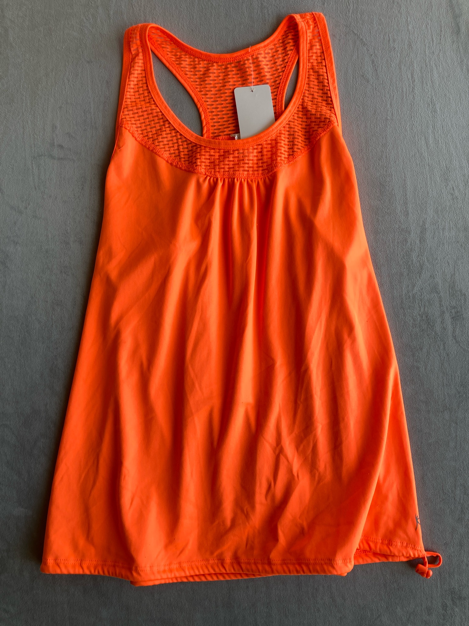DANSKIN NOW Bright Orange Polyester Tank Top Size L/G (12-14)