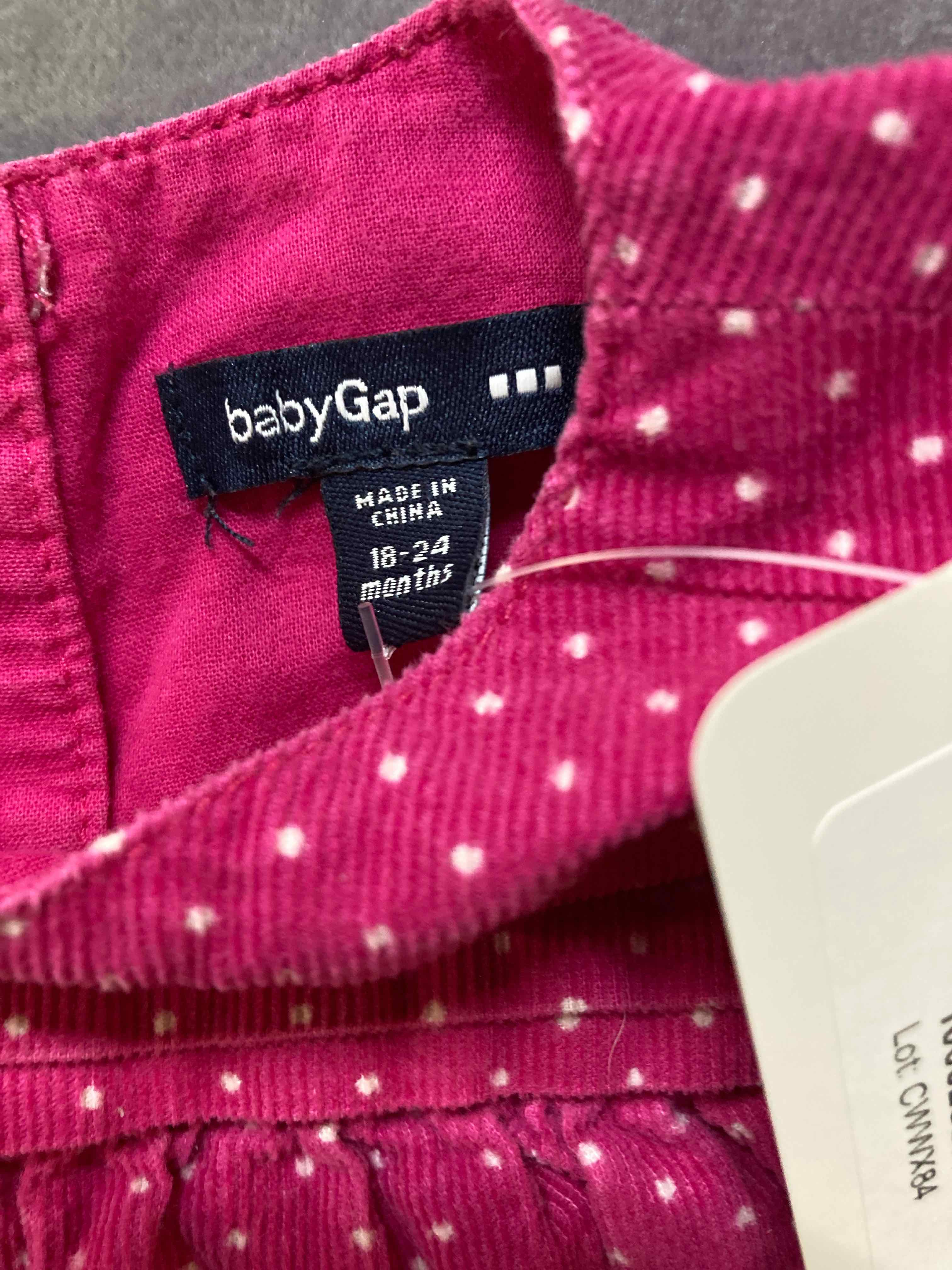 baby Gap Pink Polka Dot Cotton Dress 18-24 Months