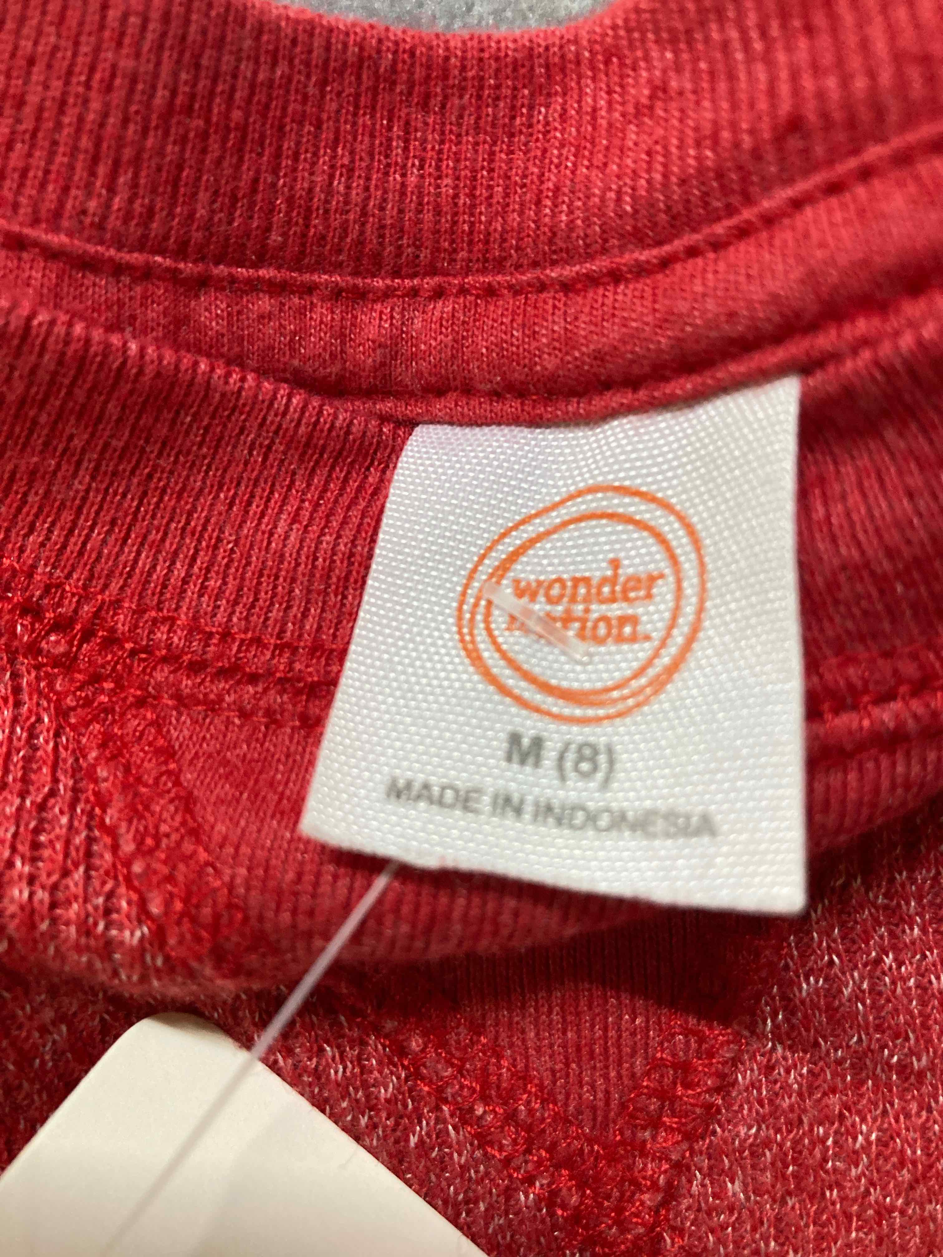 Wonder Nation Red Cotton Blend Long Sleeve Shirt Medium