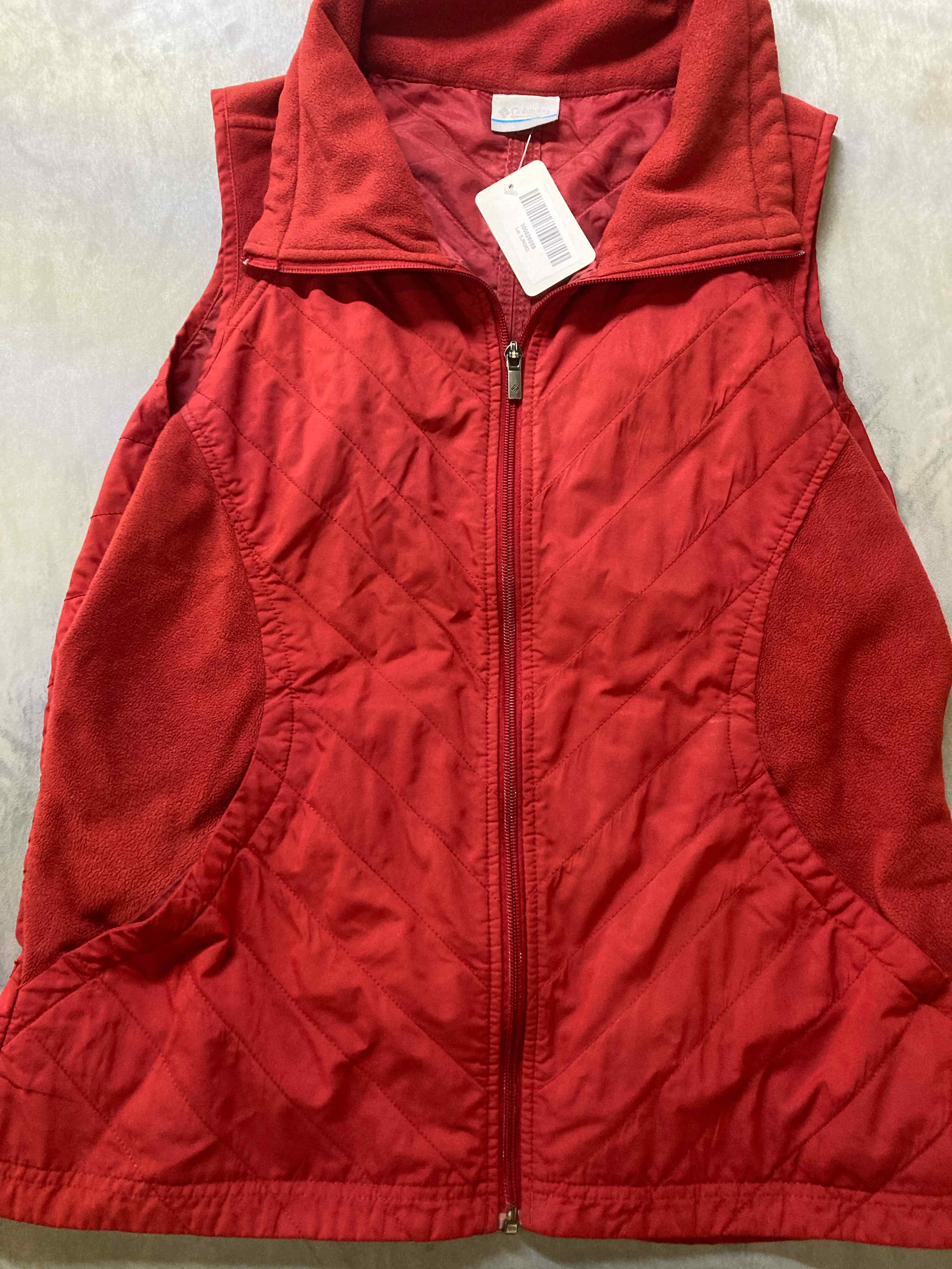 Columbia Red Polyester Vest Large