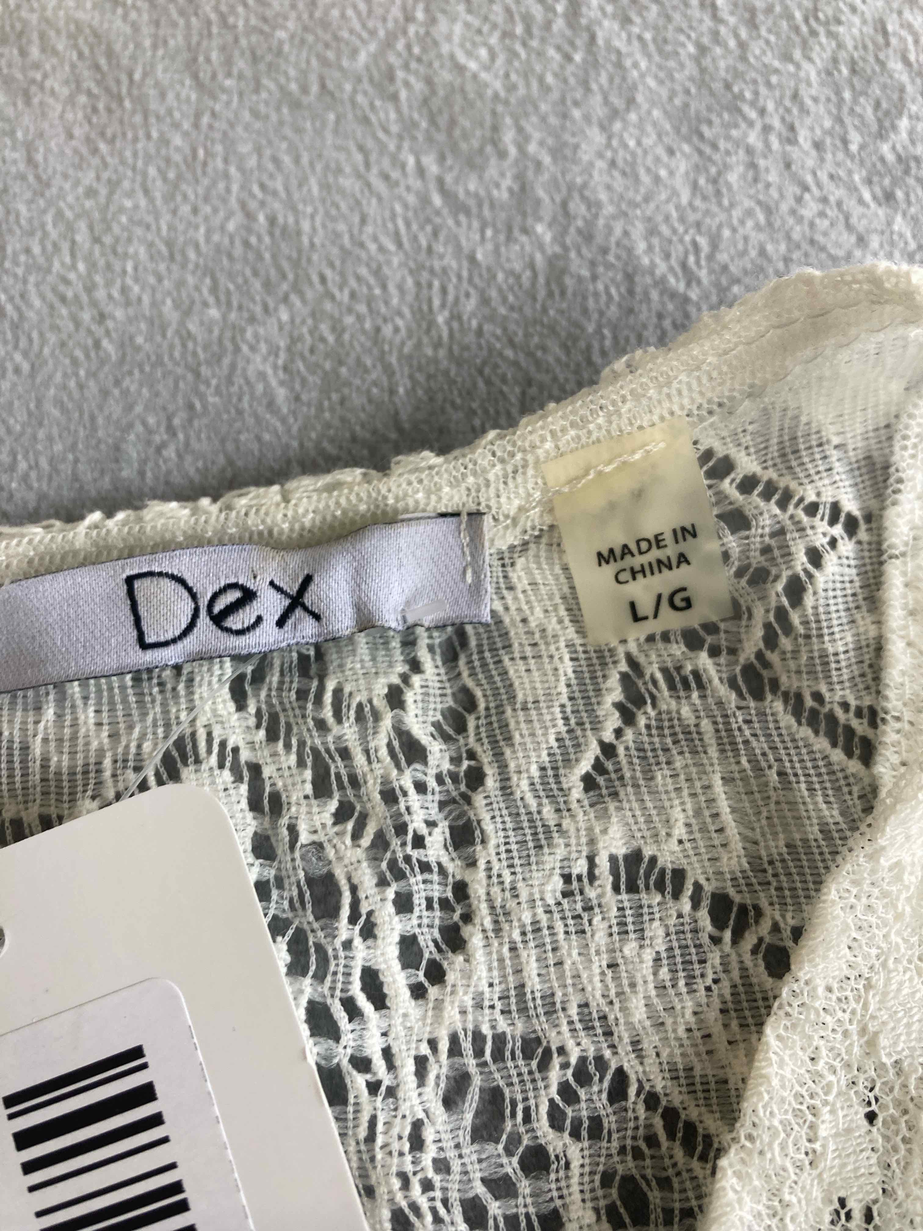 Dex Ivory Lace Tank Top Large