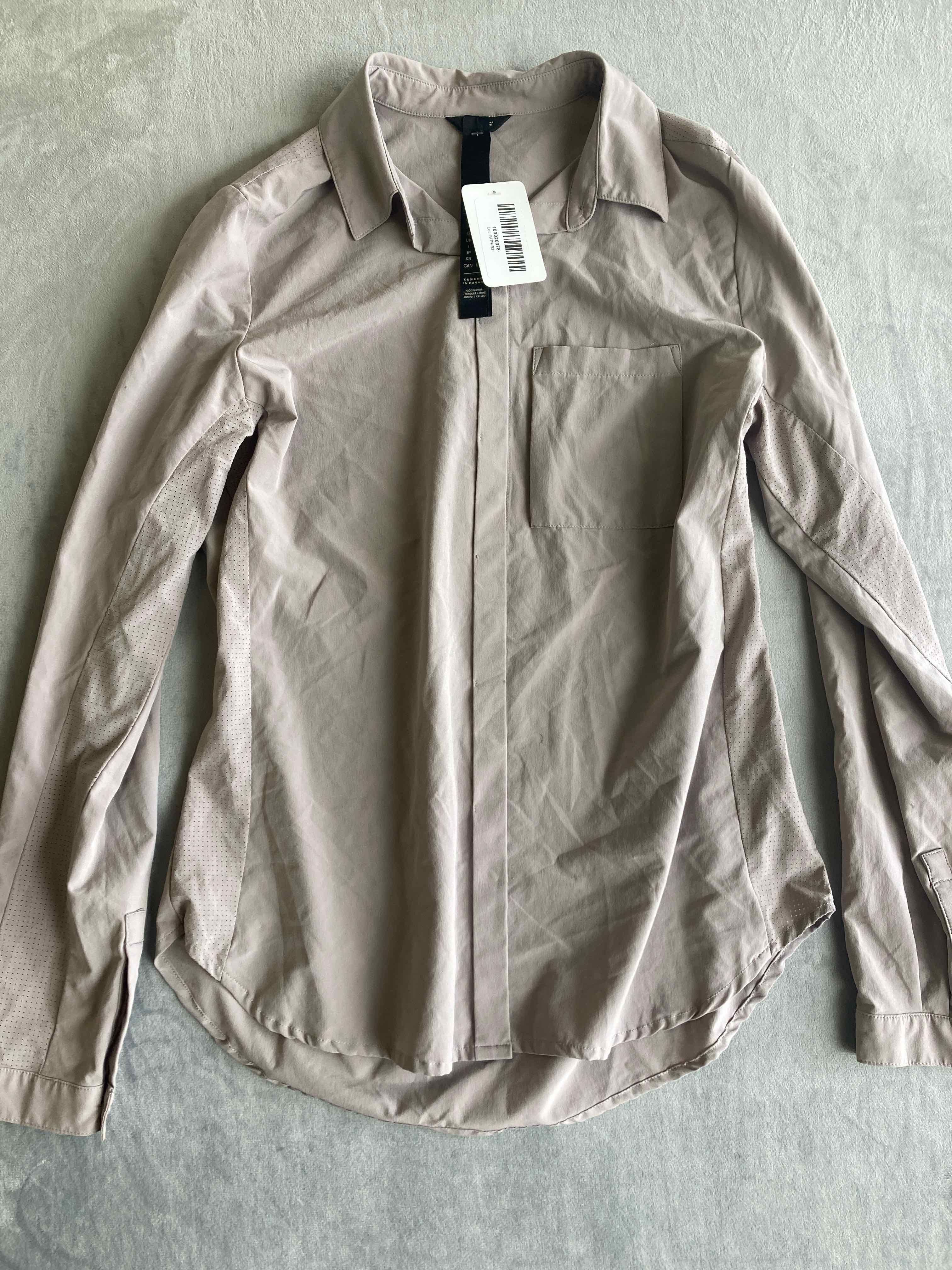 MPG Beige Long Sleeve Shirt Medium