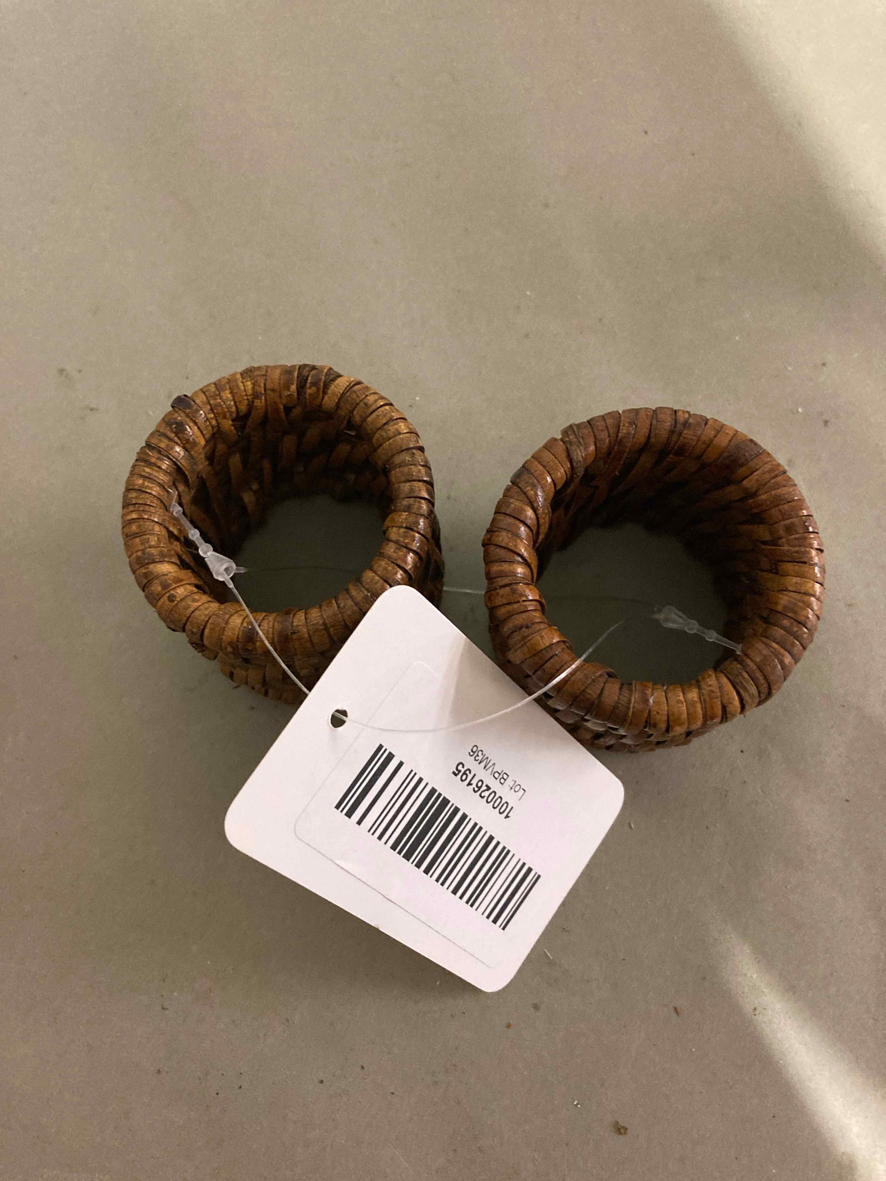 Brown Woven Ring Holders