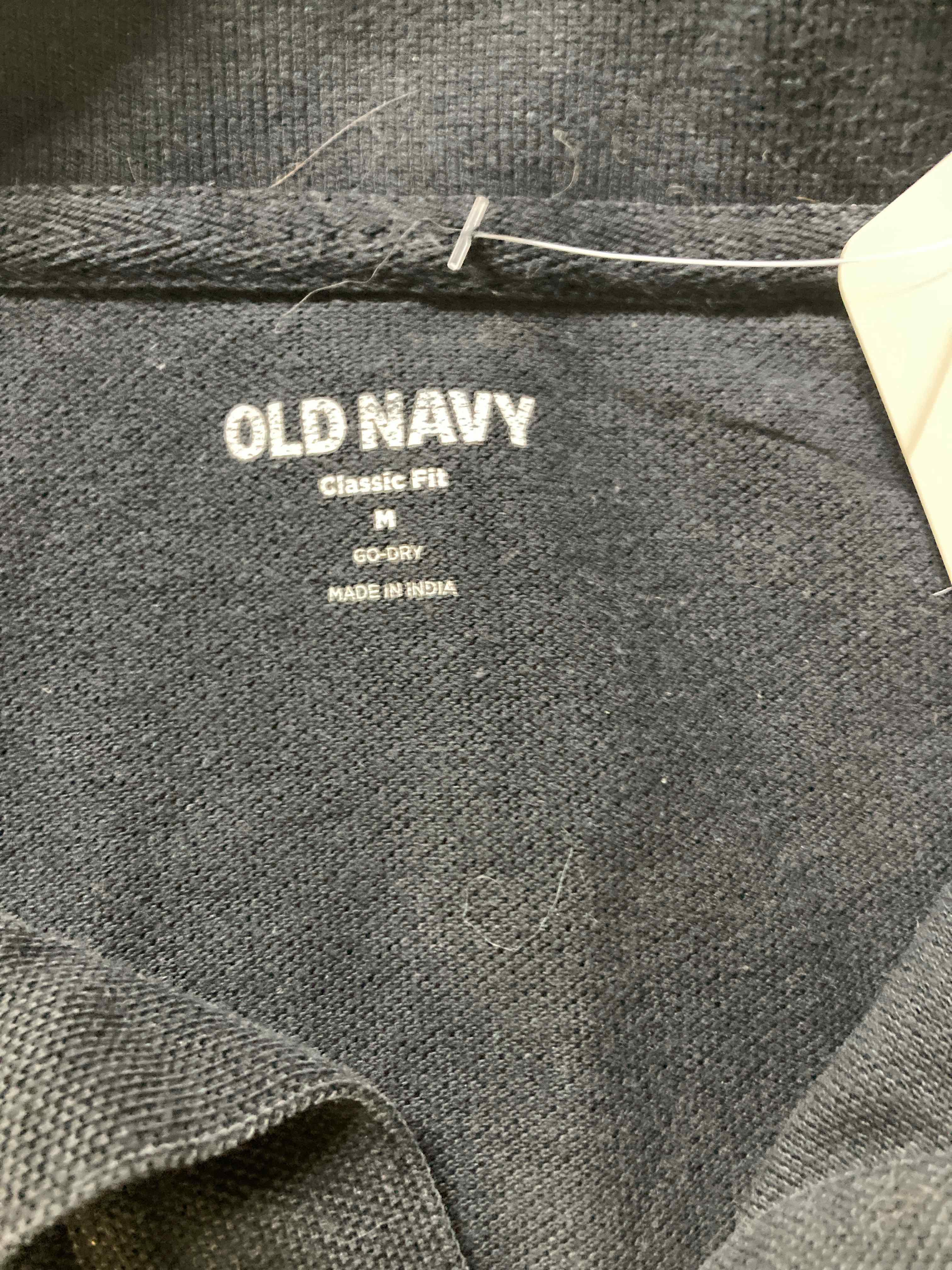 Old Navy Black Cotton blend Polo Shirt Medium