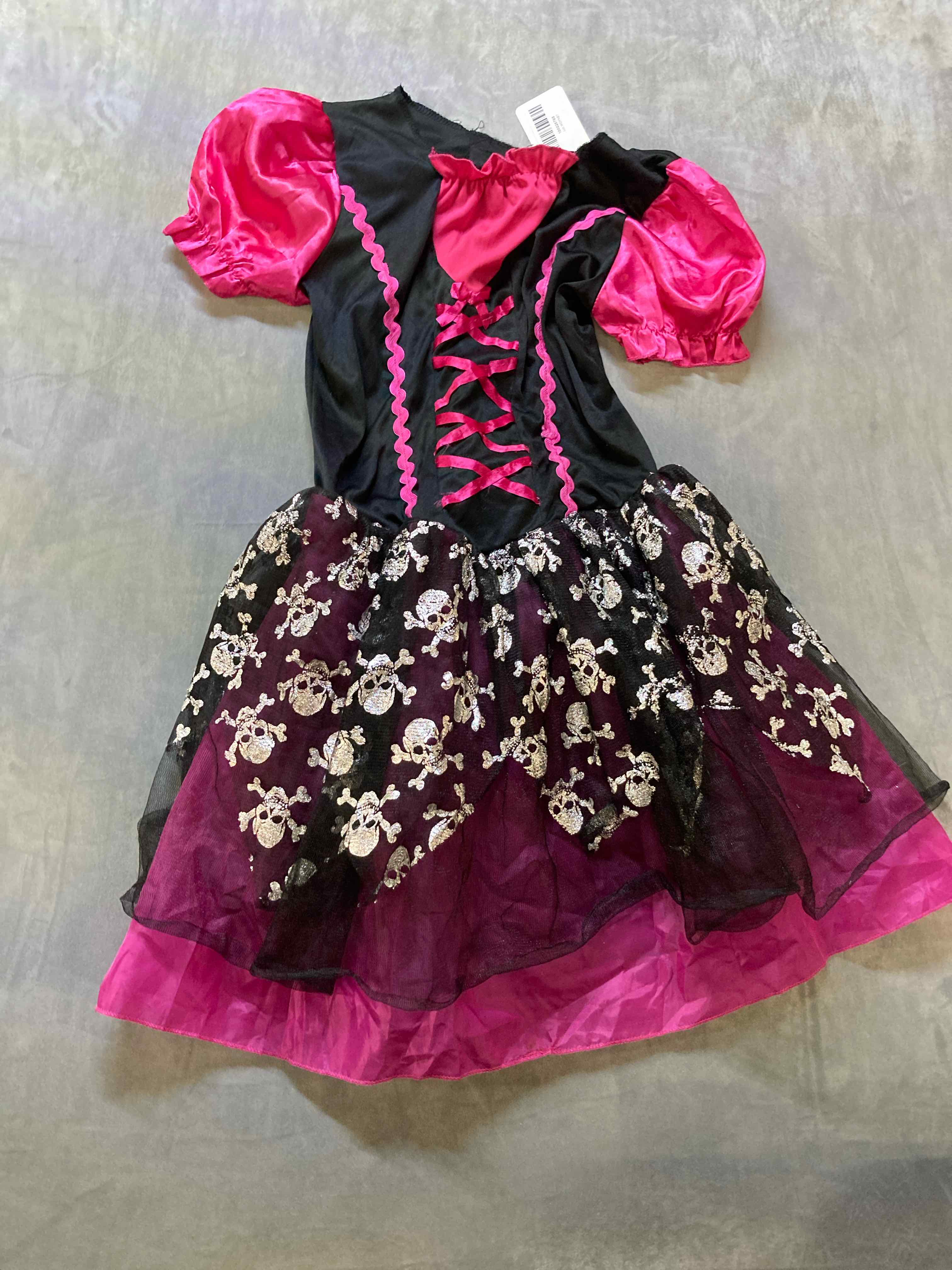 Black Pink Polyester Blend Costume Dress