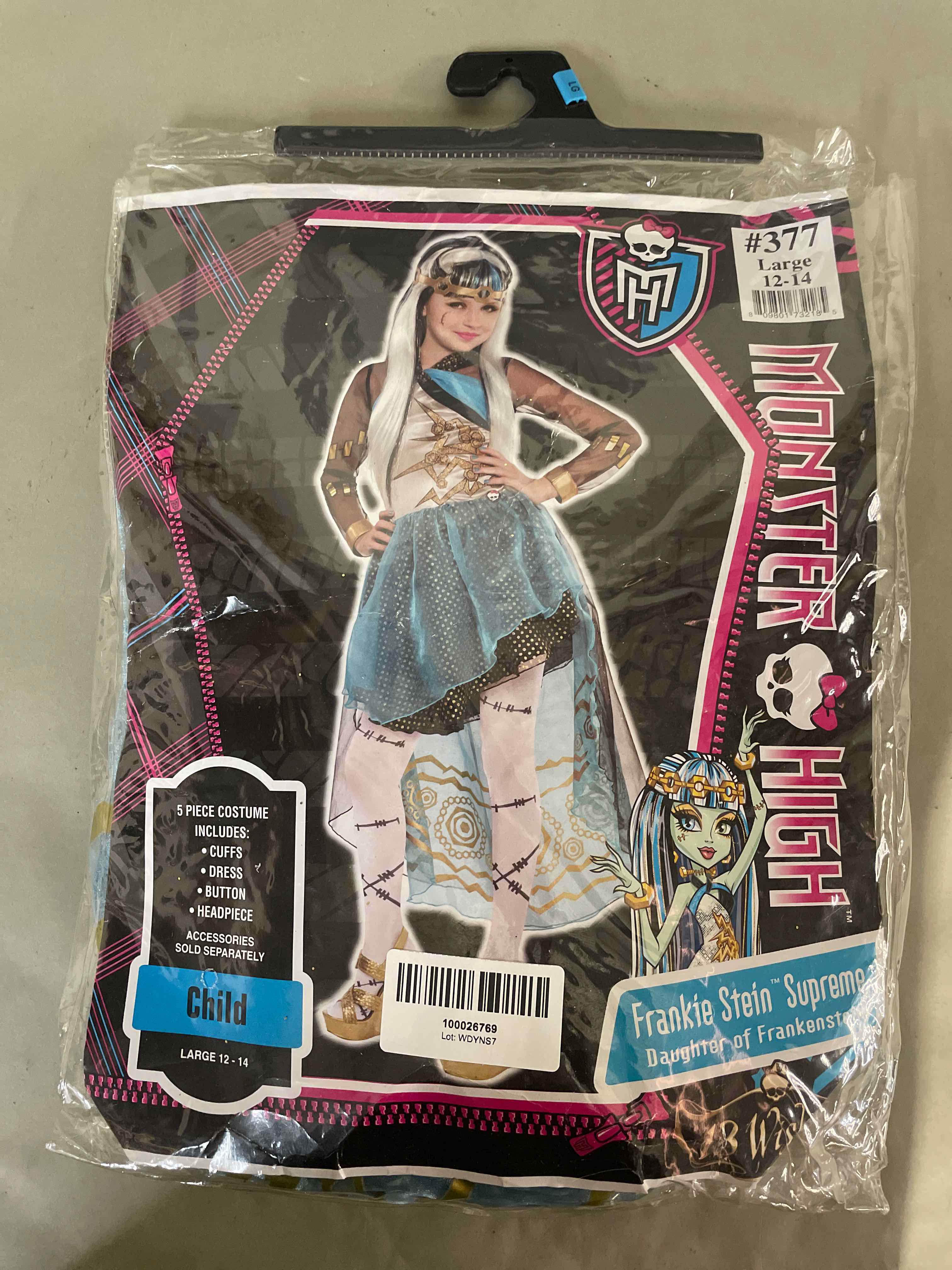 Monster High Blue Multi Polyester Costume Large 12-14