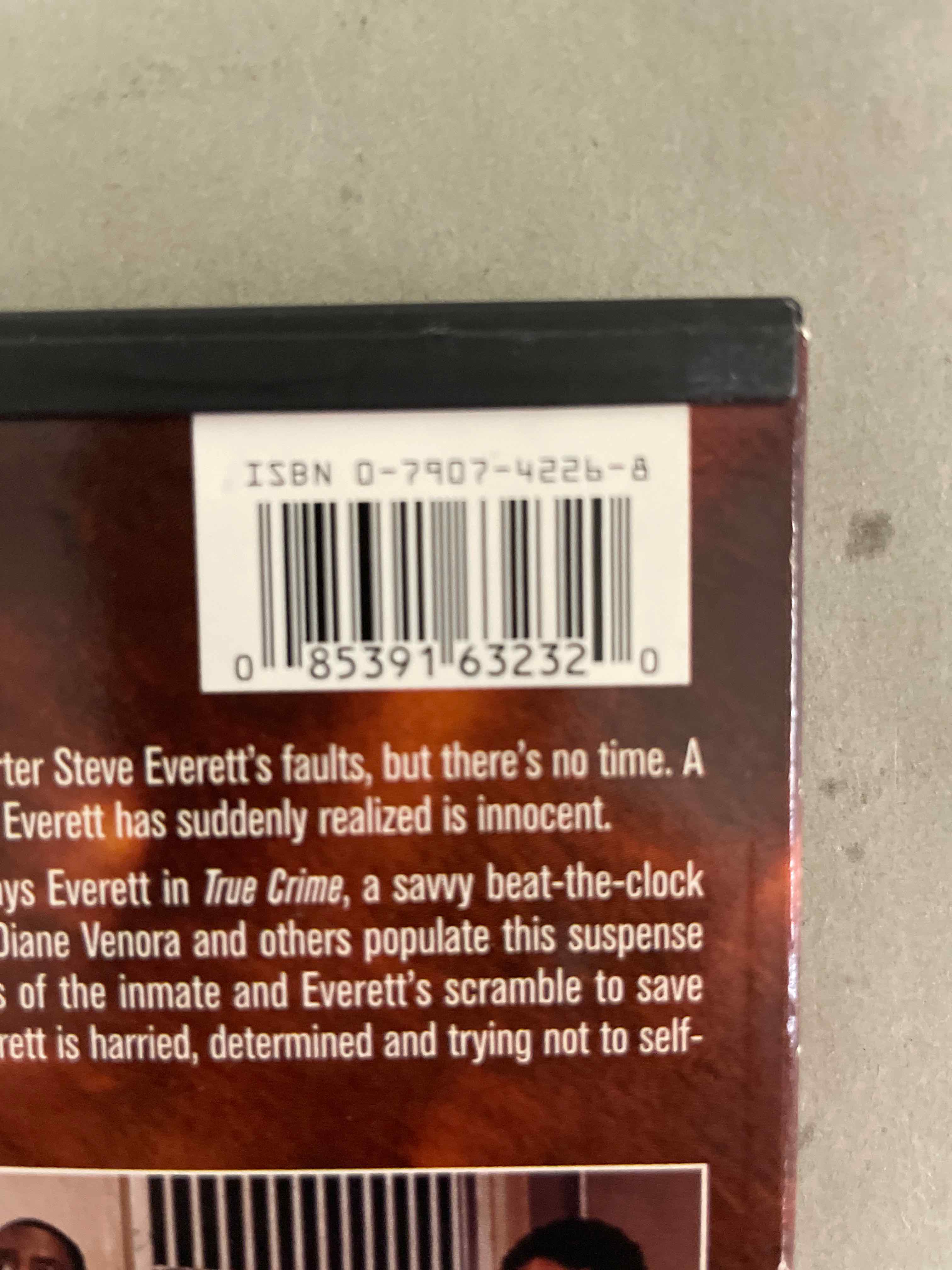 Clint Eastwood True Crime DVD
