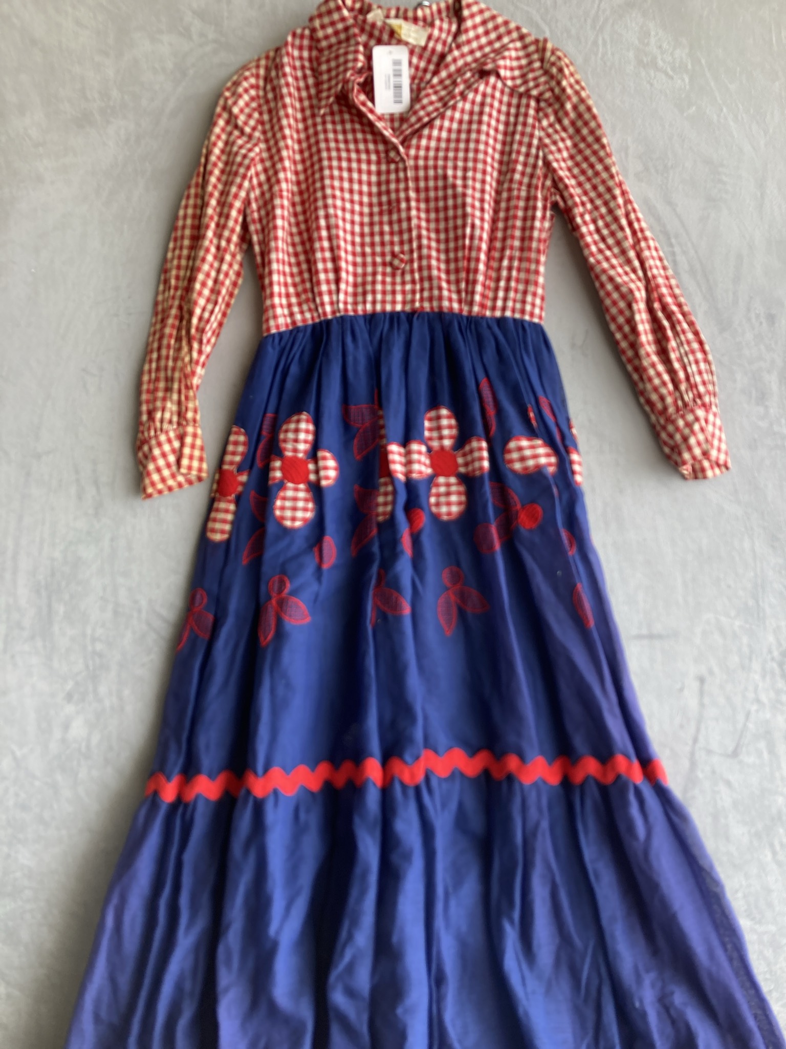 Garguilo Red Checked Long Dress
