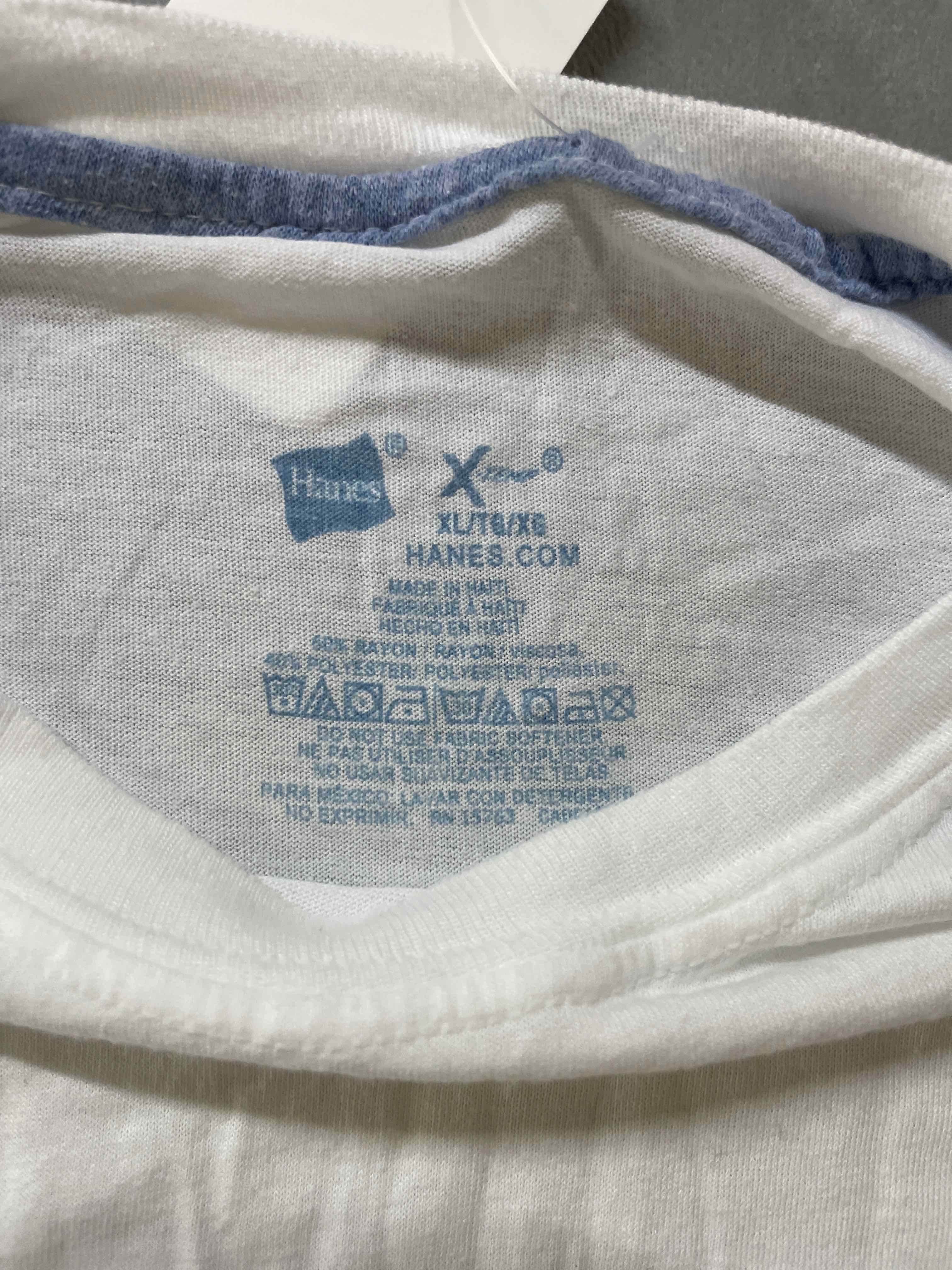 Hanes White Cotton T-Shirt X-Large