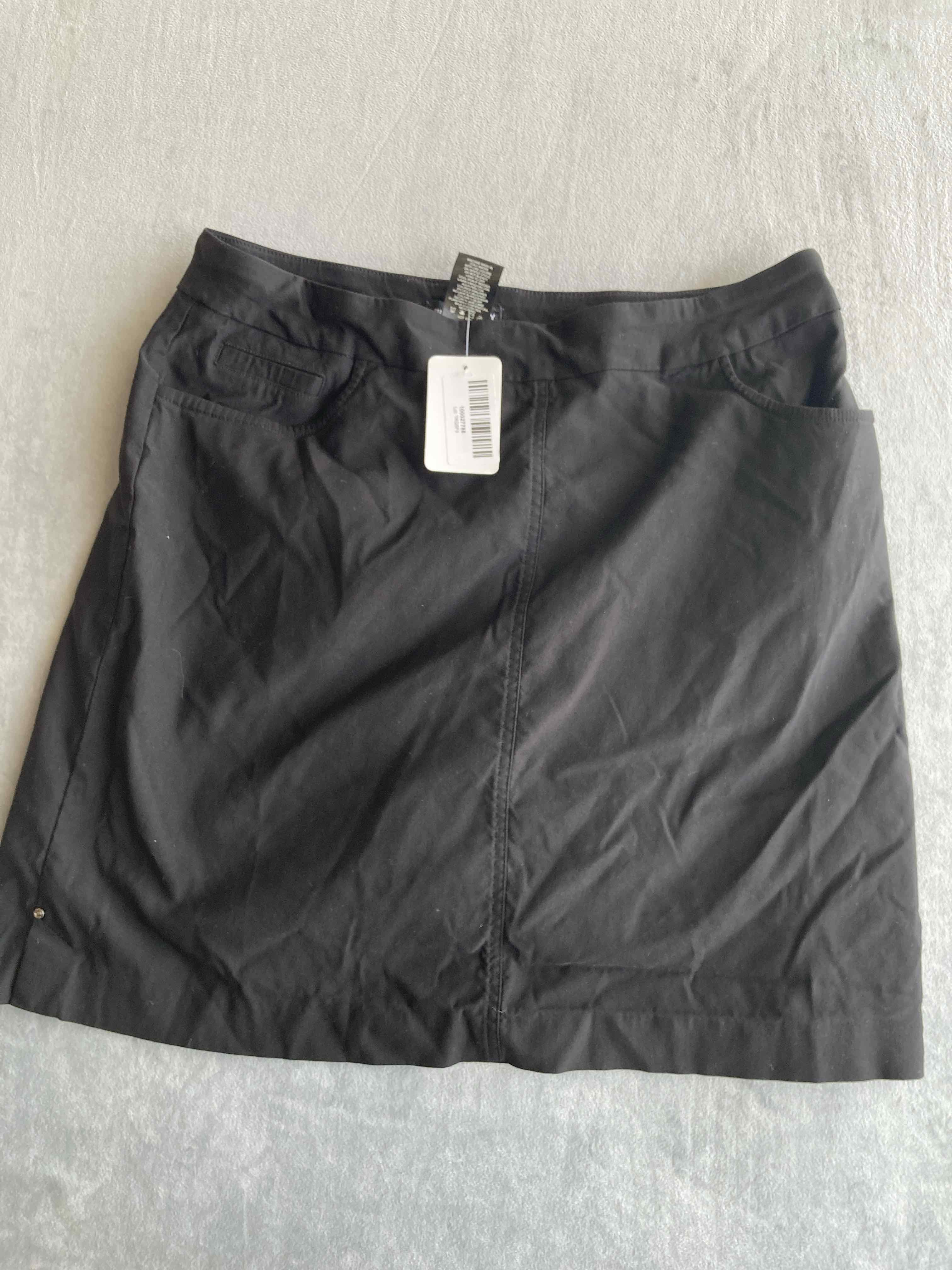 Hilary Radley Black Nylon Blend Skirt Large